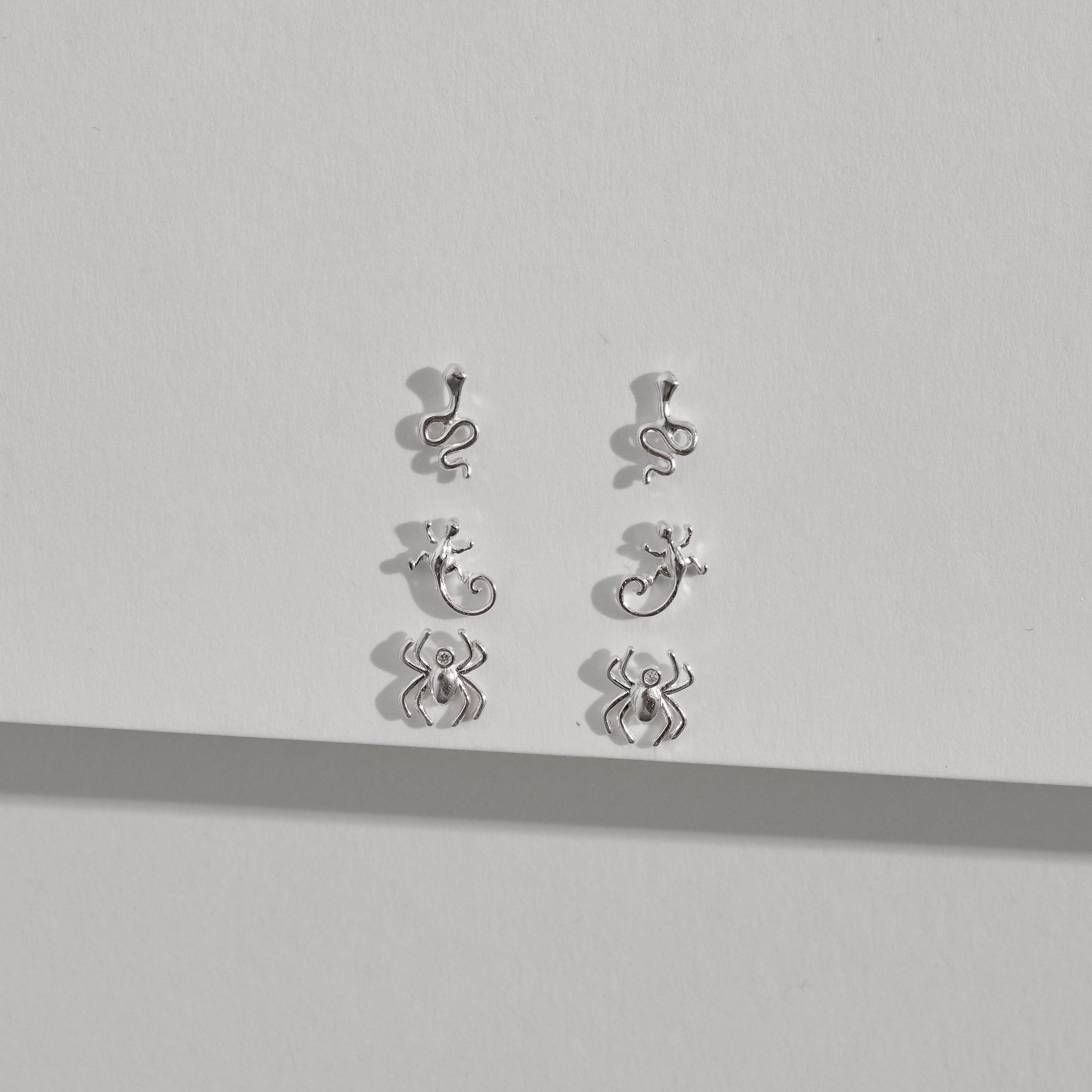 Imagem Secundária Trio cobra, lagarto e aranha