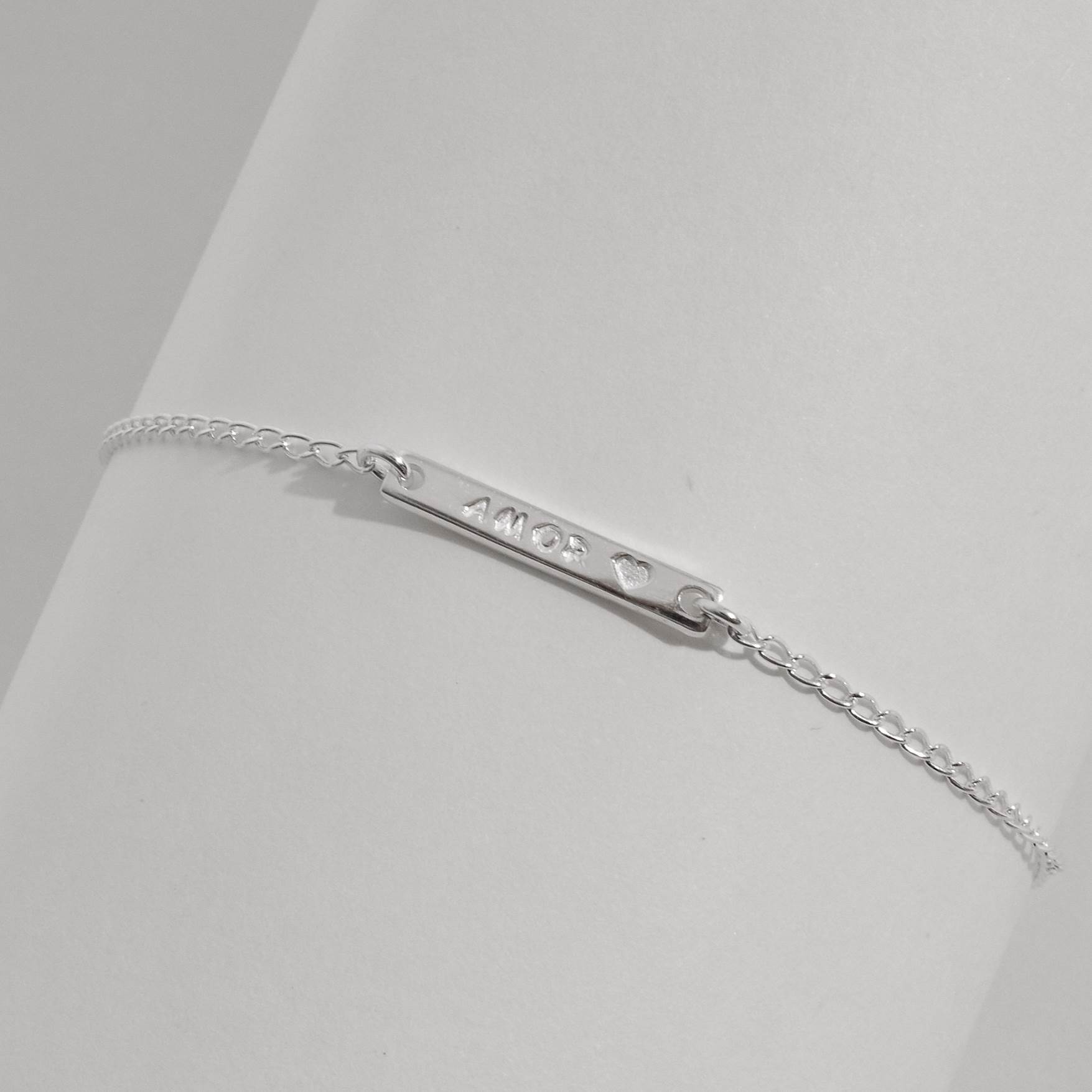 Imagem Pulseira entremeio placa amor 20mm