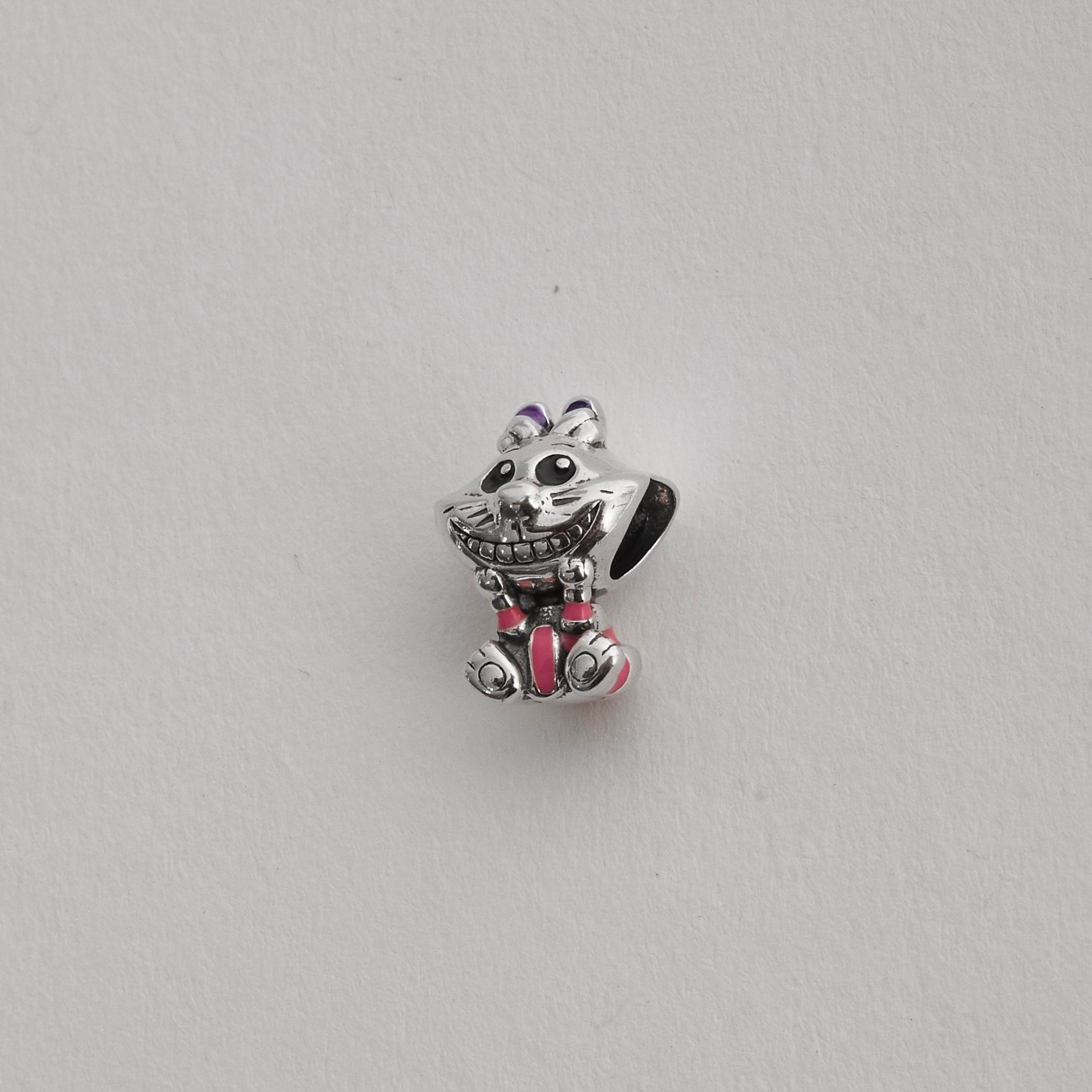 Berloque separador Gato de Cheshire resina 15mm envelhecido