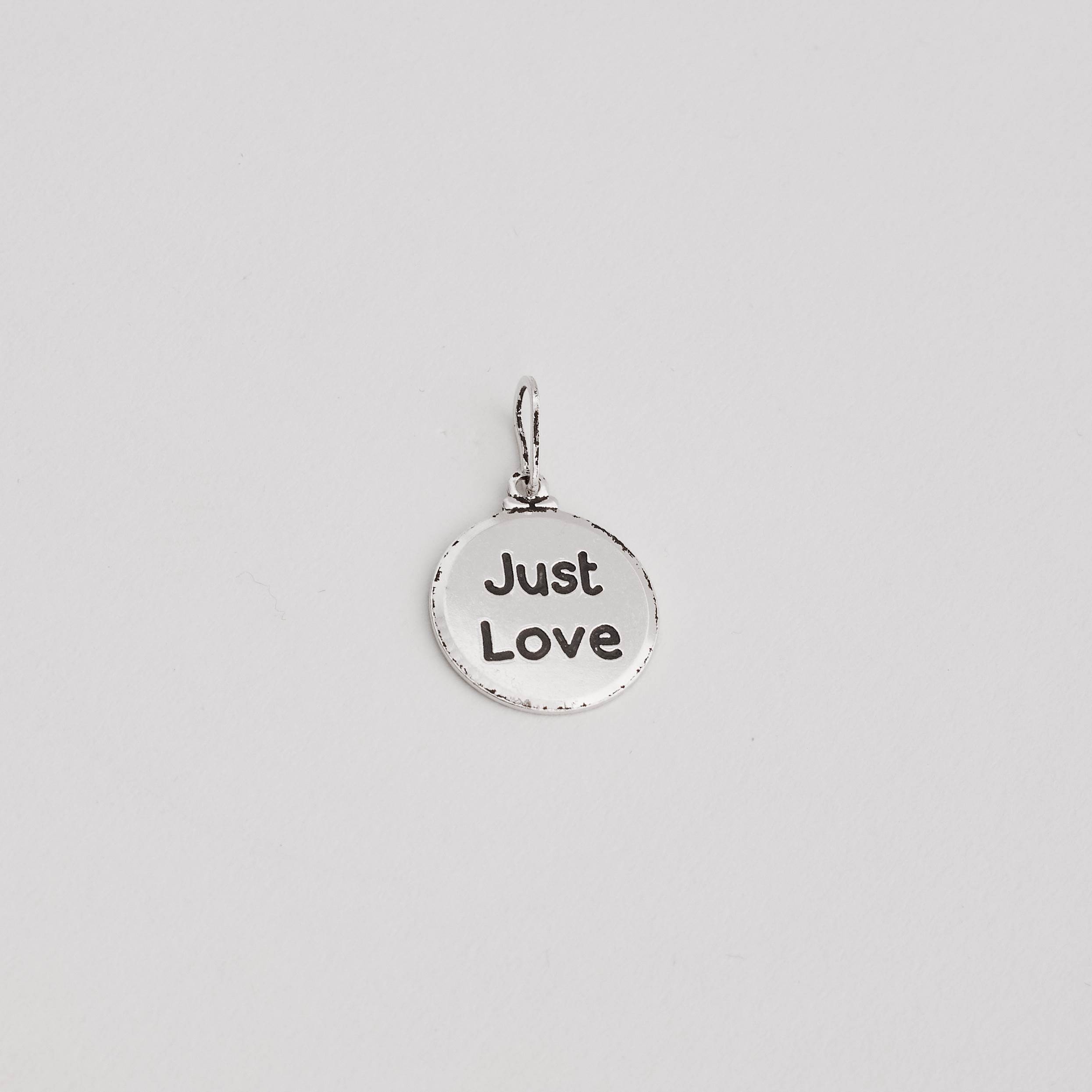 Imagem Pingente medalha Just love resina 15mm