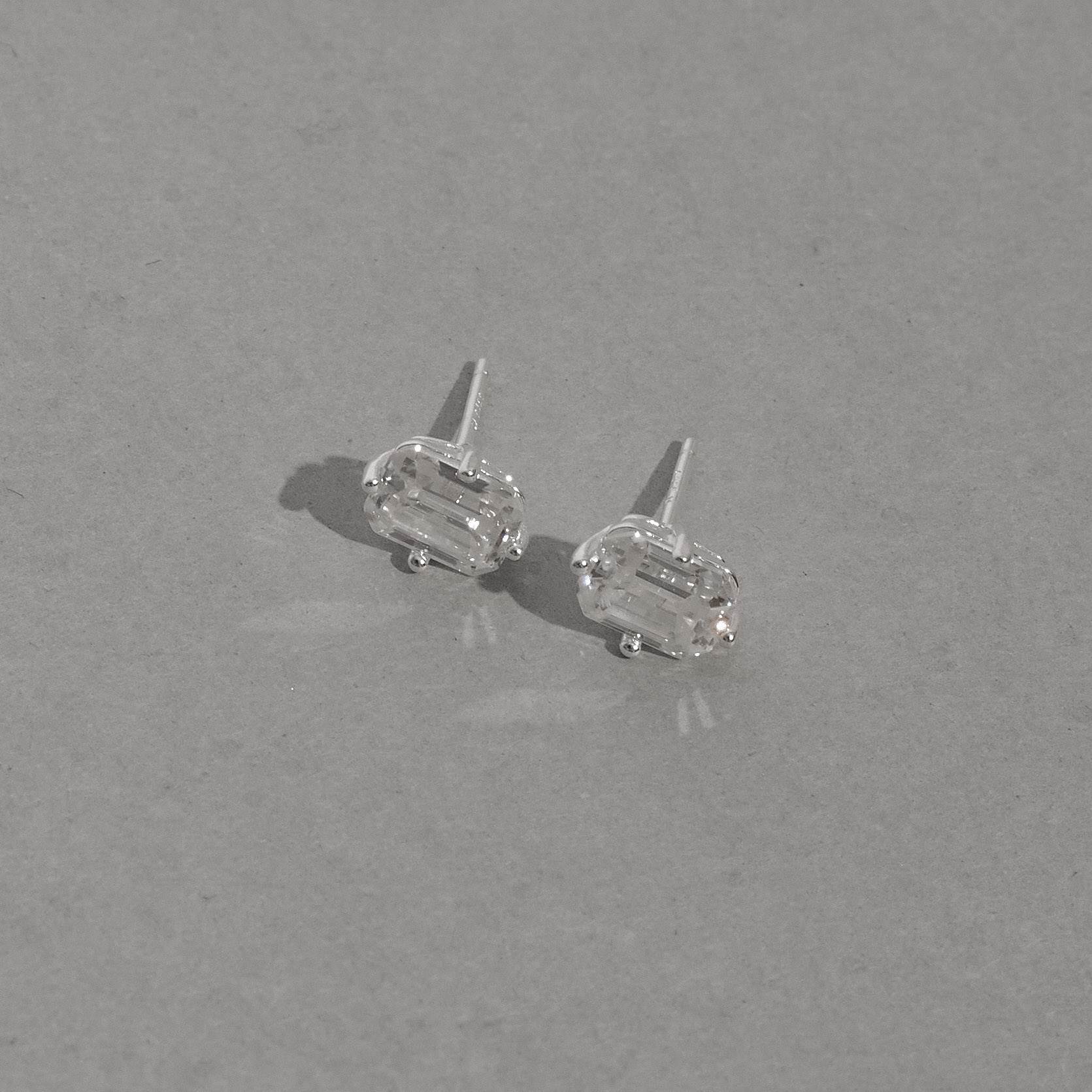 Imagem Secundária Brinco moissanite emerald 7x5mm