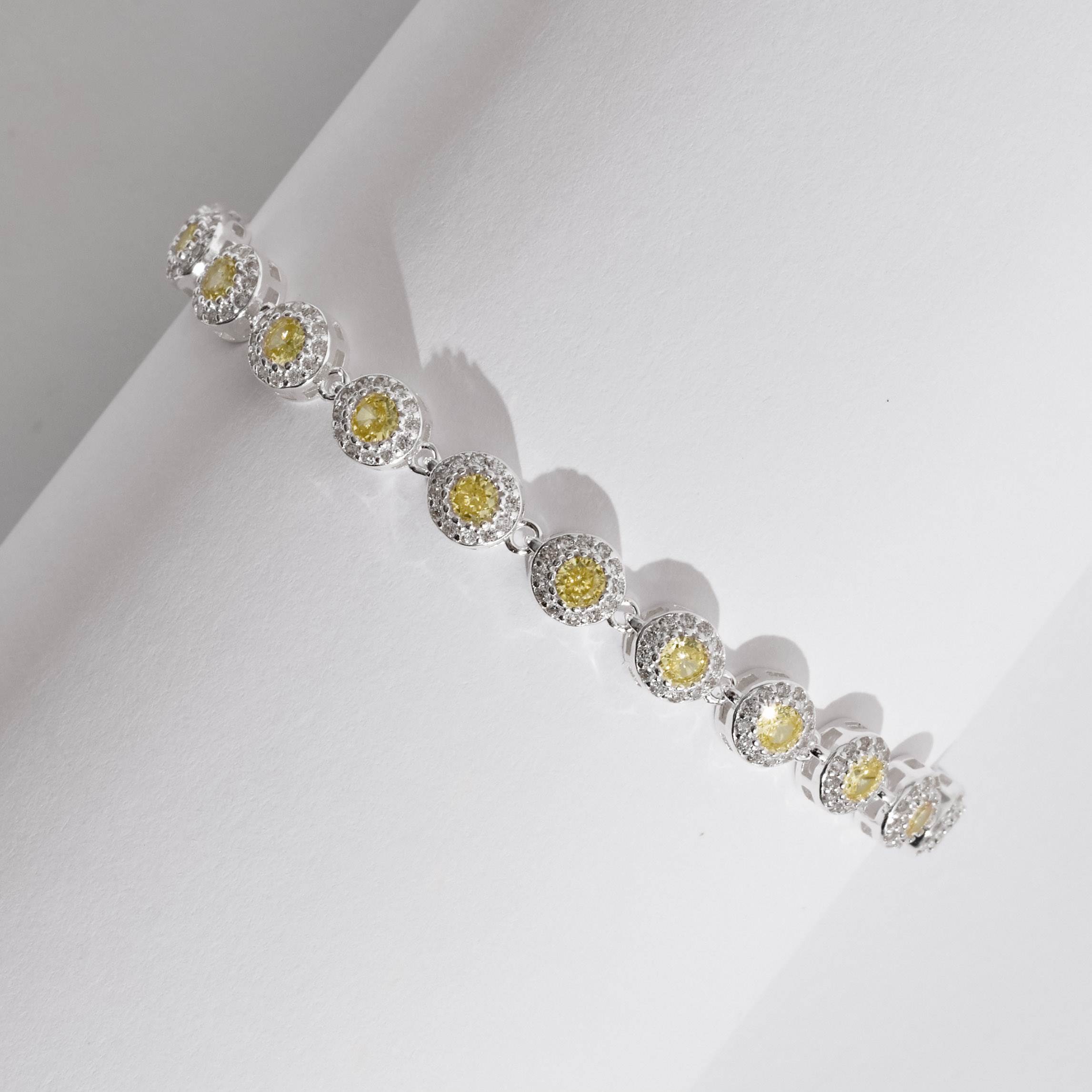 Imagem Pulseira Riviera 5.7 zircônias amarelas 18cm