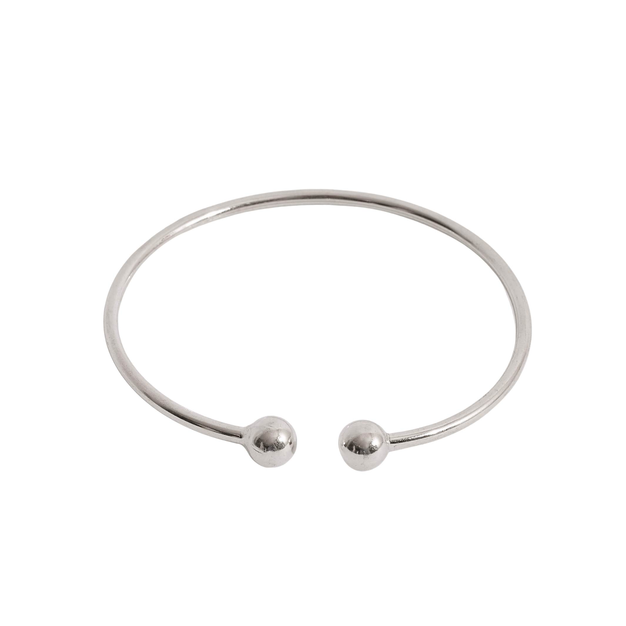 Bracelete 2 bolas 7mm fio maleável