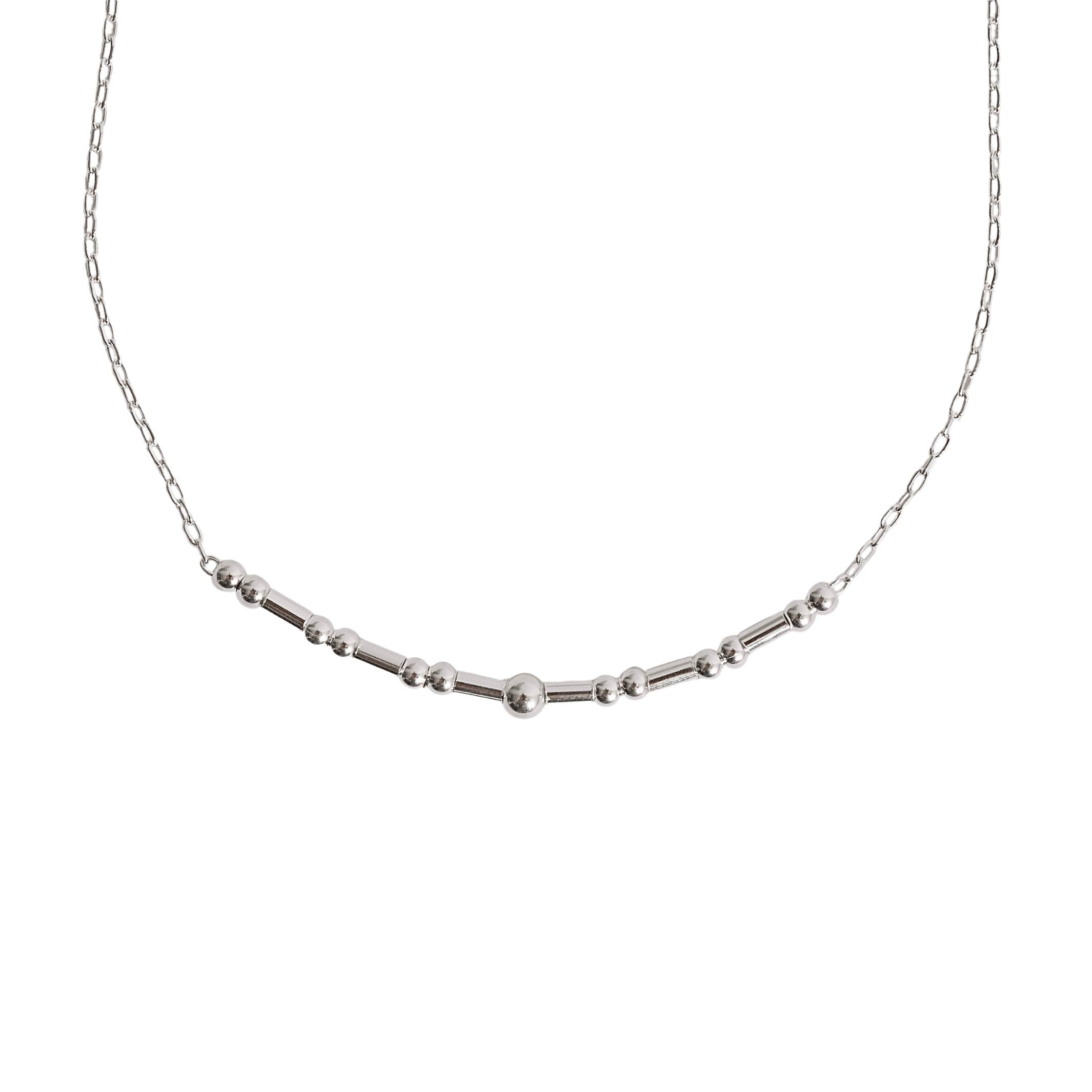 Pulseira entremeios bolas e canutilhos 19cm