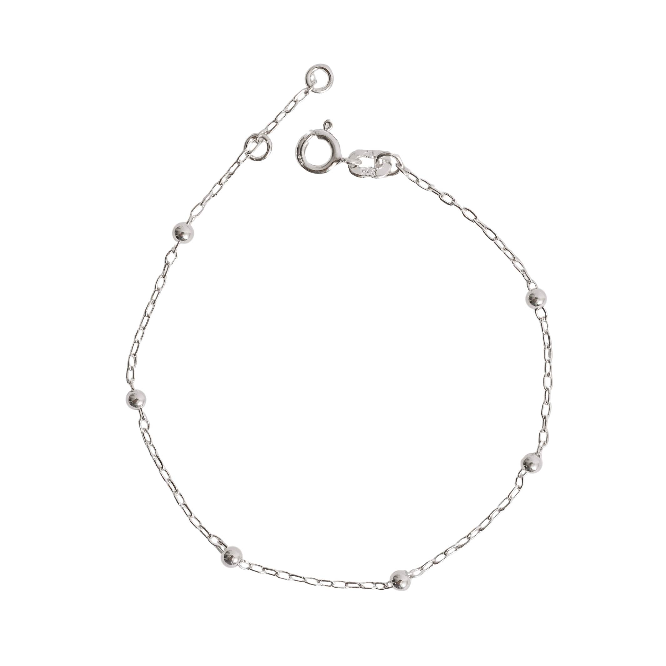 Pulseira entremeios 6 bolas 3mm 19cm