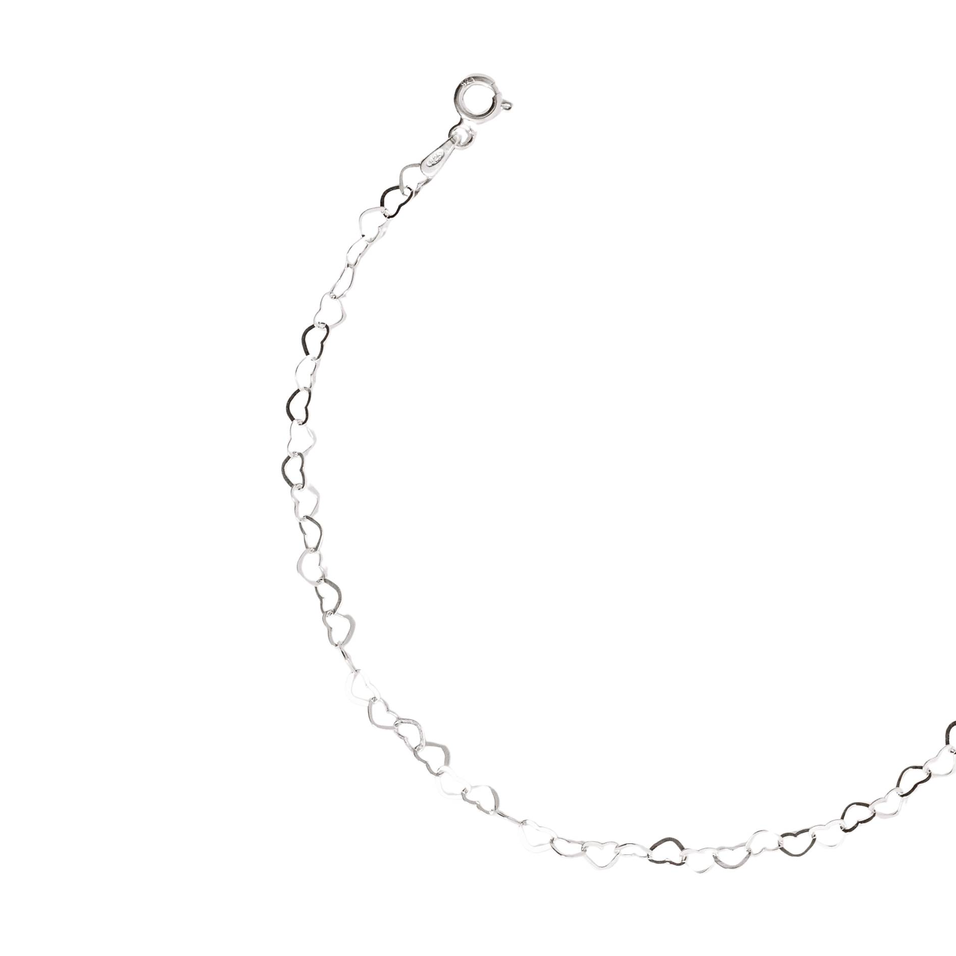 Pulseira corrente coração 3.1 19cm