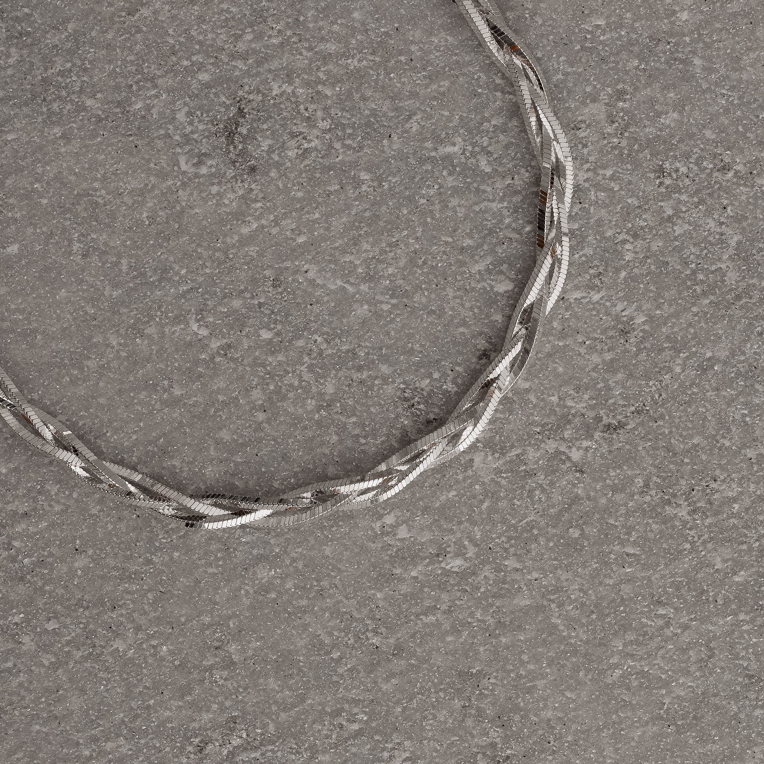 Pulseira corrente rabo de rato fio quadrado trançado 3.6
