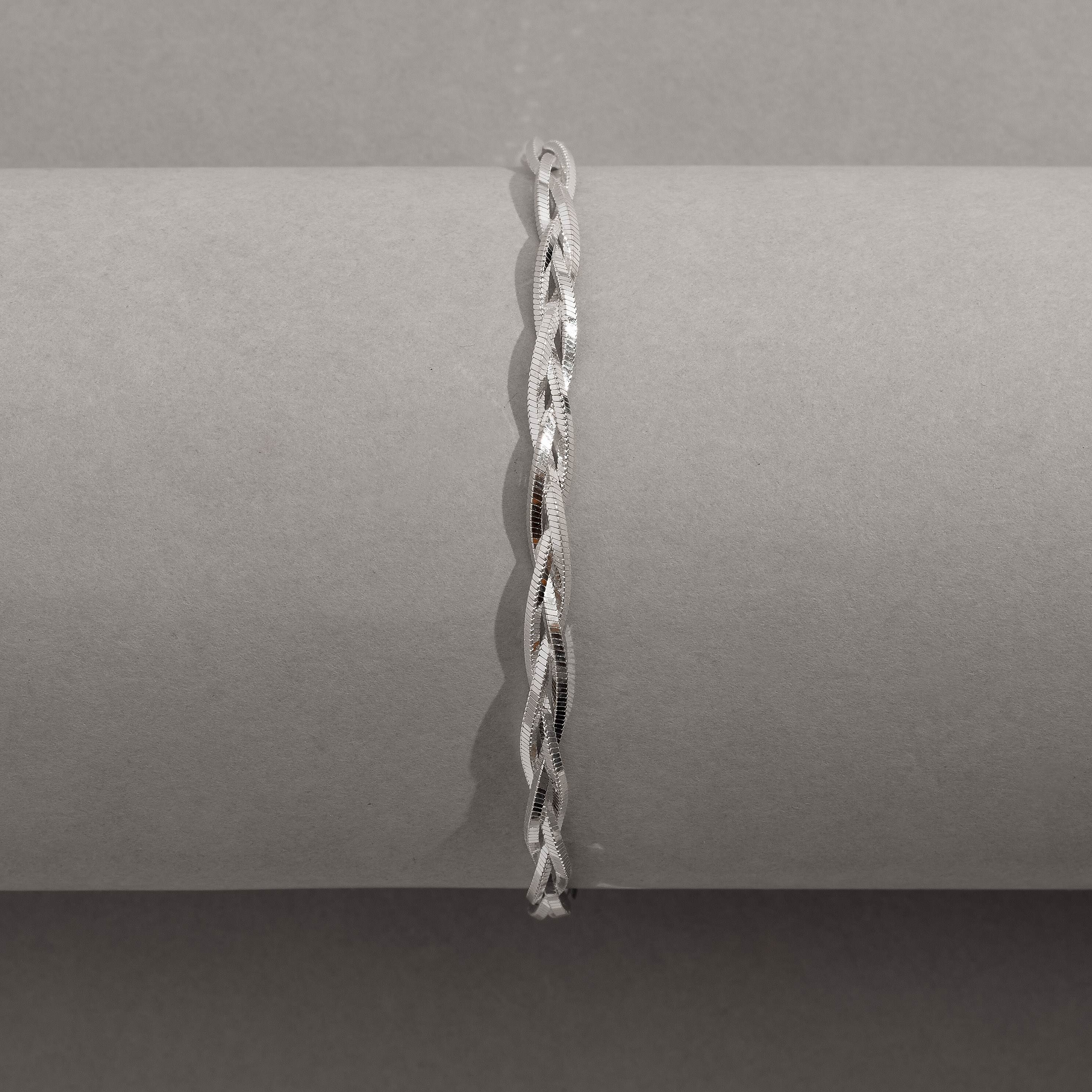 Imagem Secundária Pulseira corrente rabo de rato fio quadrado trançado 3.6
