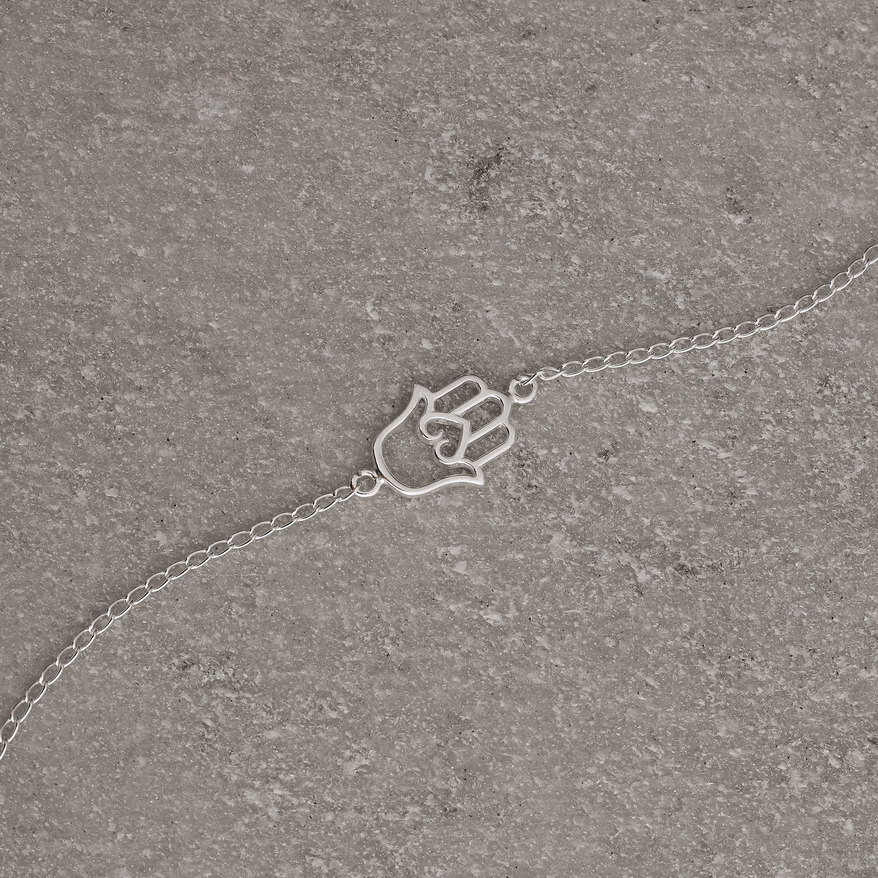 Imagem Secundária Pulseira entremeio mão vazada 15mm corrente grumet