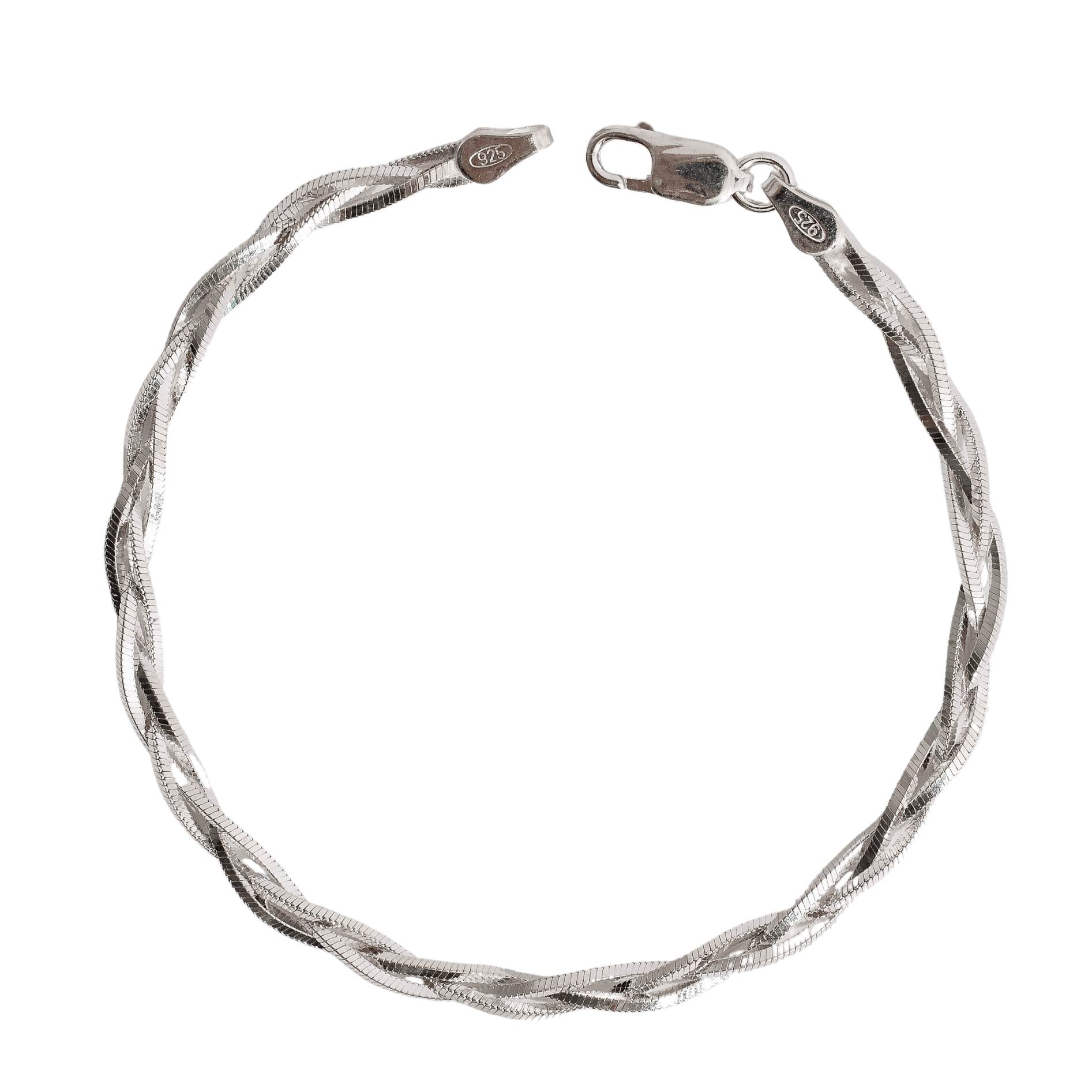 Imagem Pulseira corrente rabo de rato fio quadrado trançado 3.6
