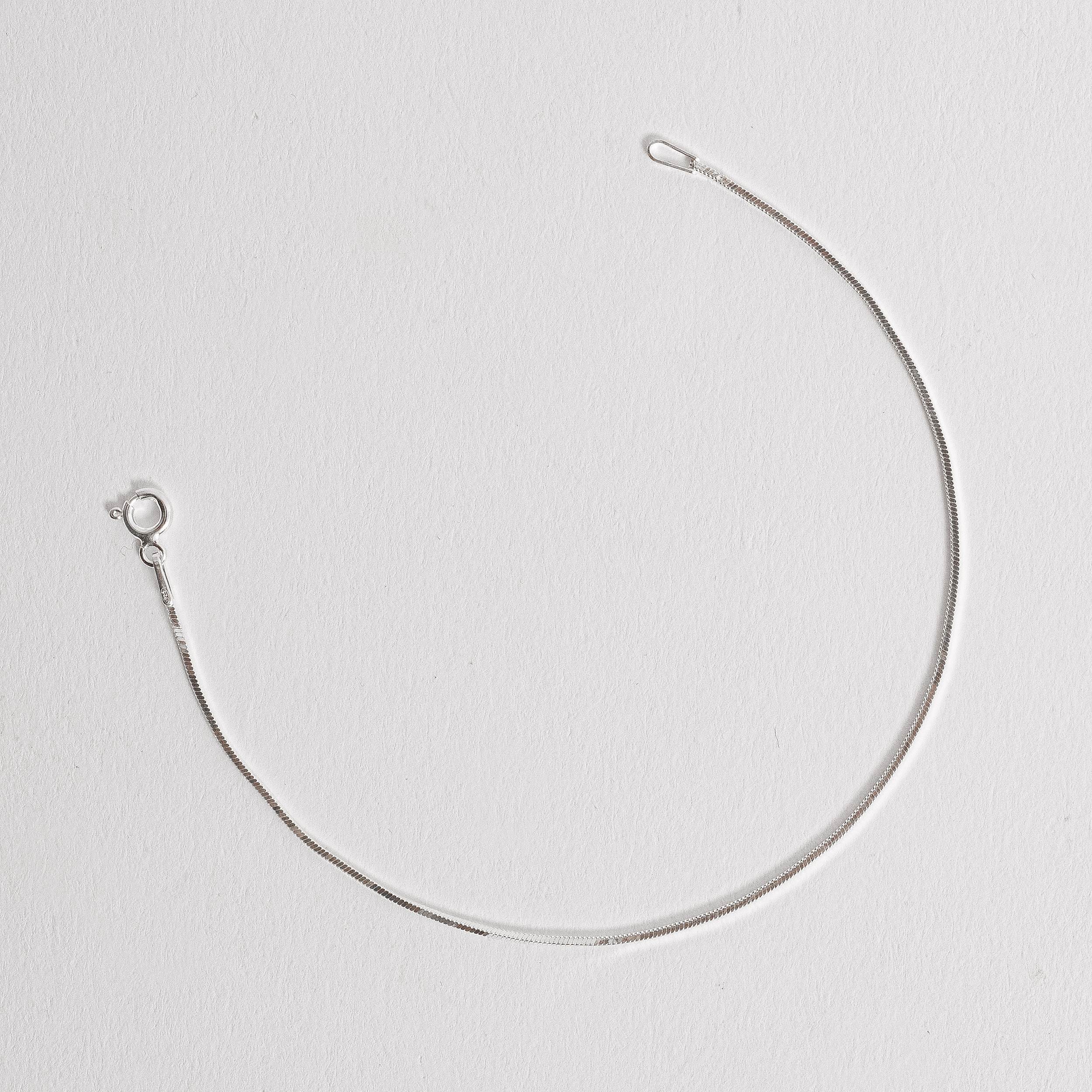 Pulseira corrente rabo de rato fio quadrado 0.8 18cm