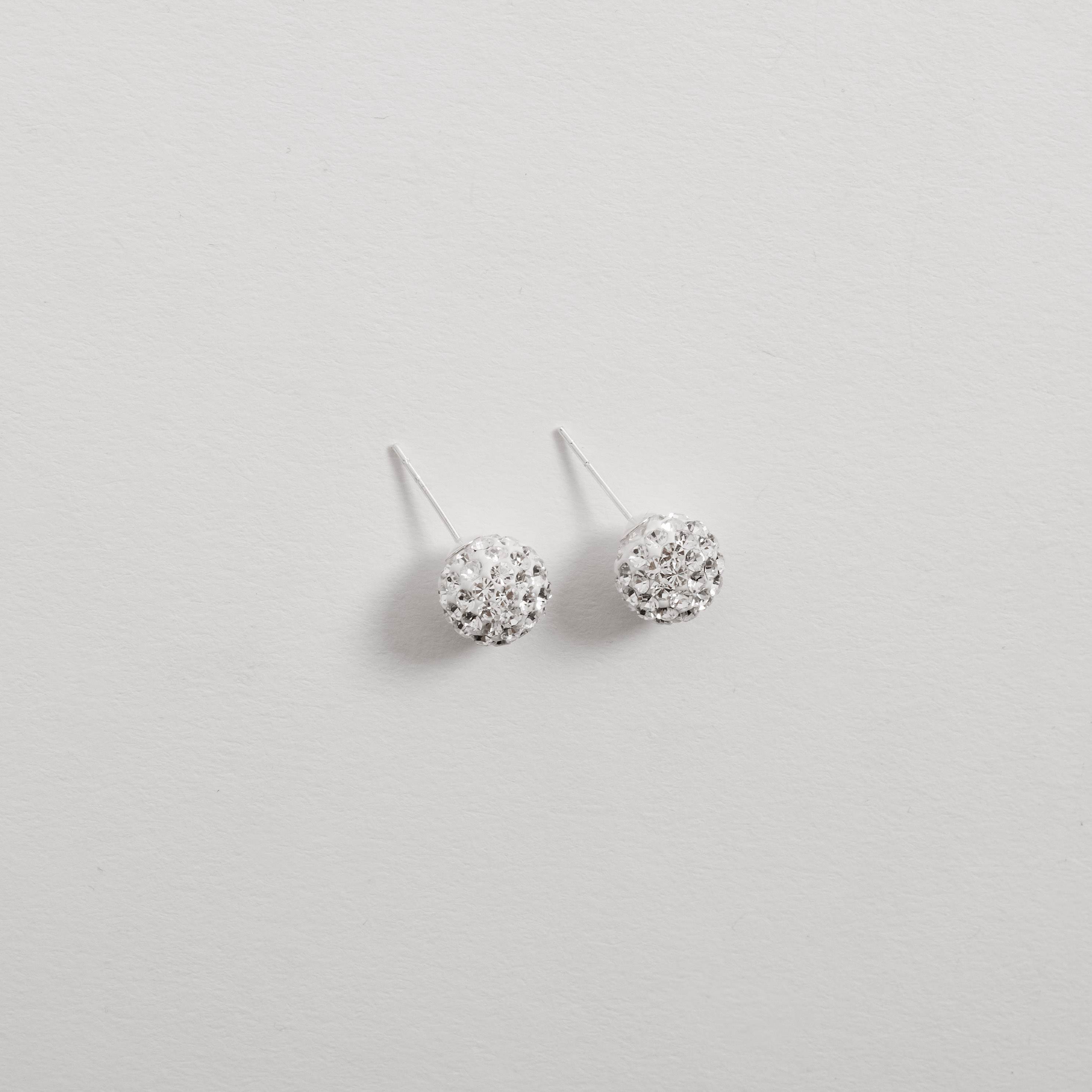 Imagem Secundária Brinco bola cravejada 10mm
