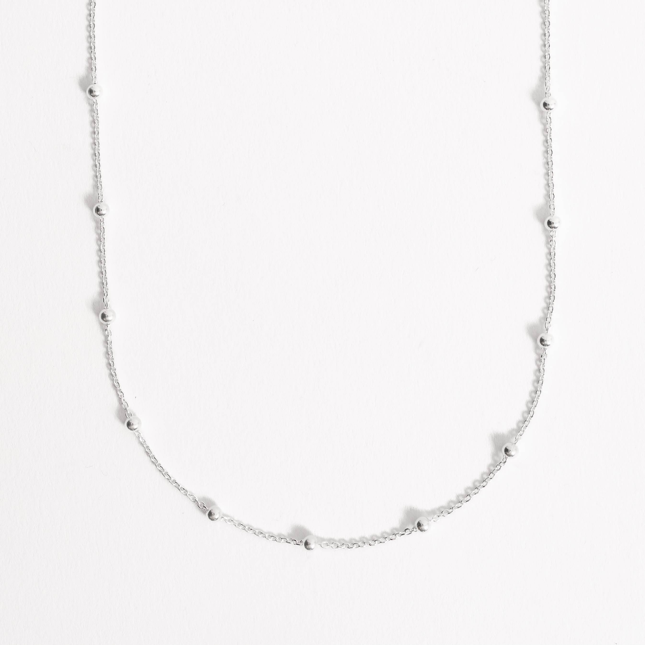 Corrente cartier com bolas 3.0 45cm