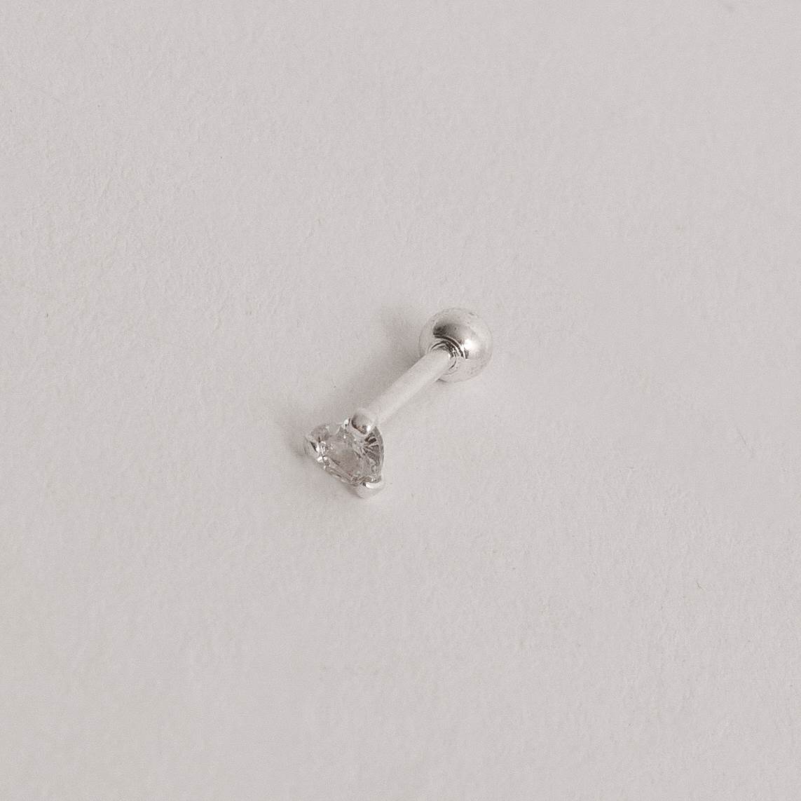 Imagem Secundária Piercing haste zircônia coração 3mm