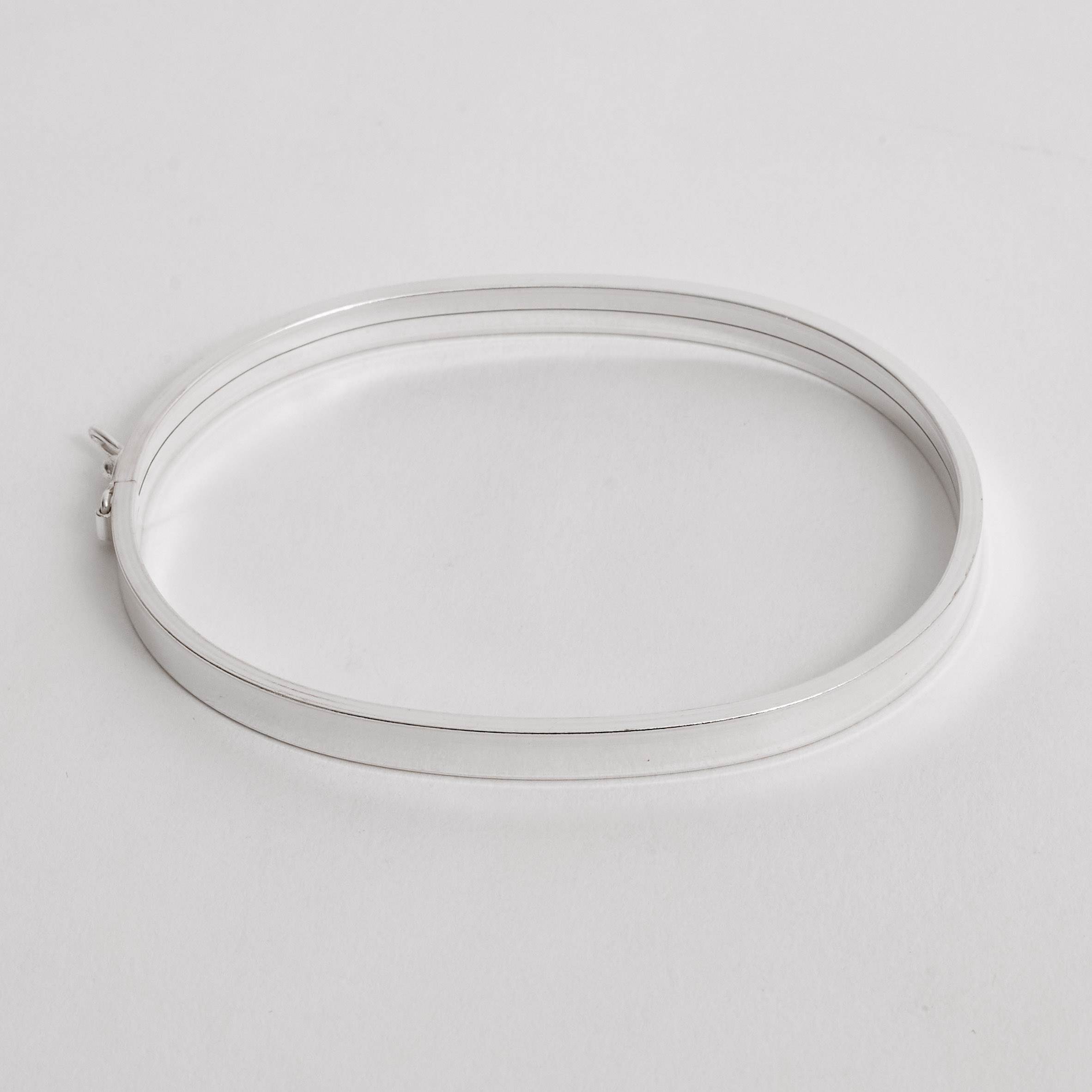 Bracelete largo 5mm fio quadrado