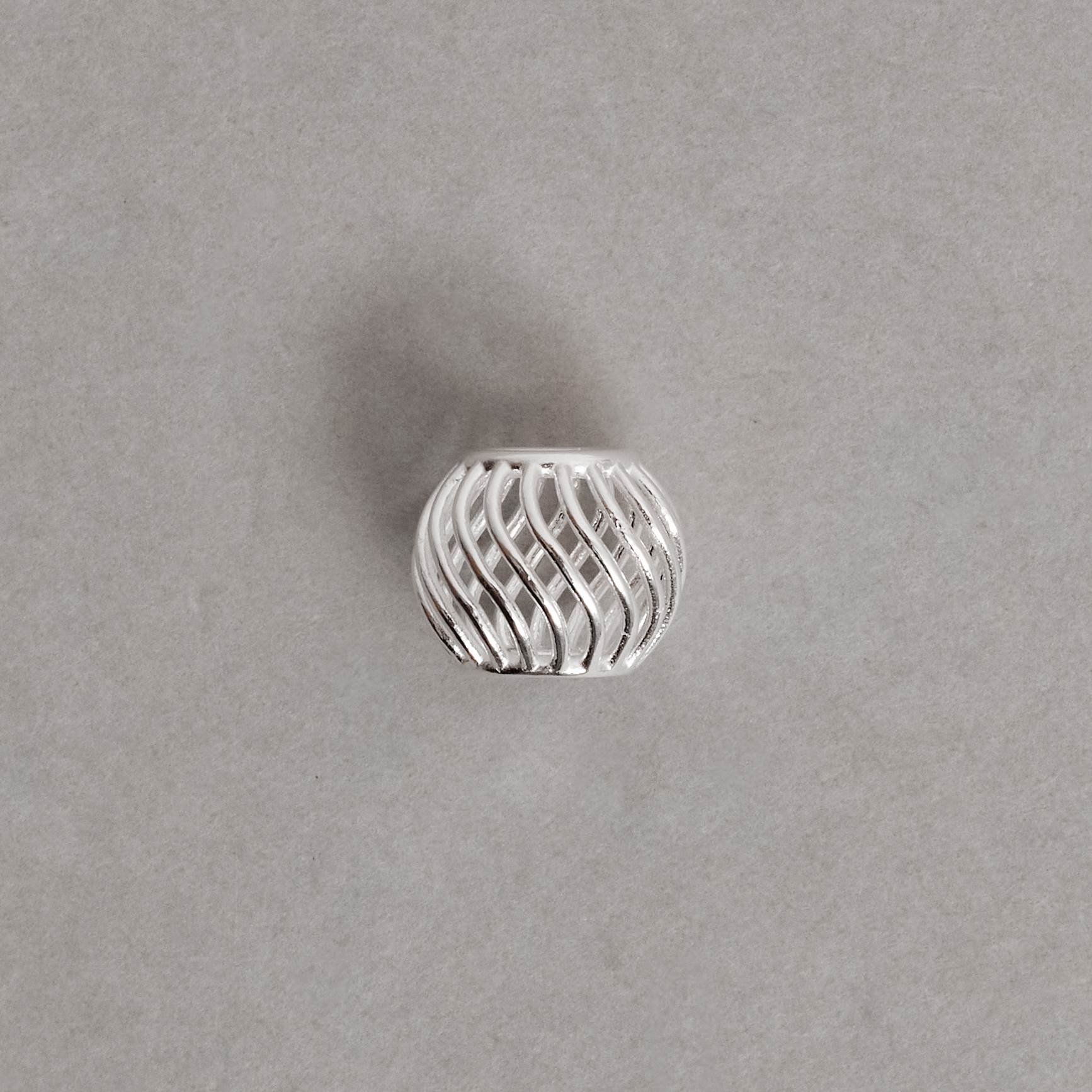 Berloque separador vazado ondulado 10mm