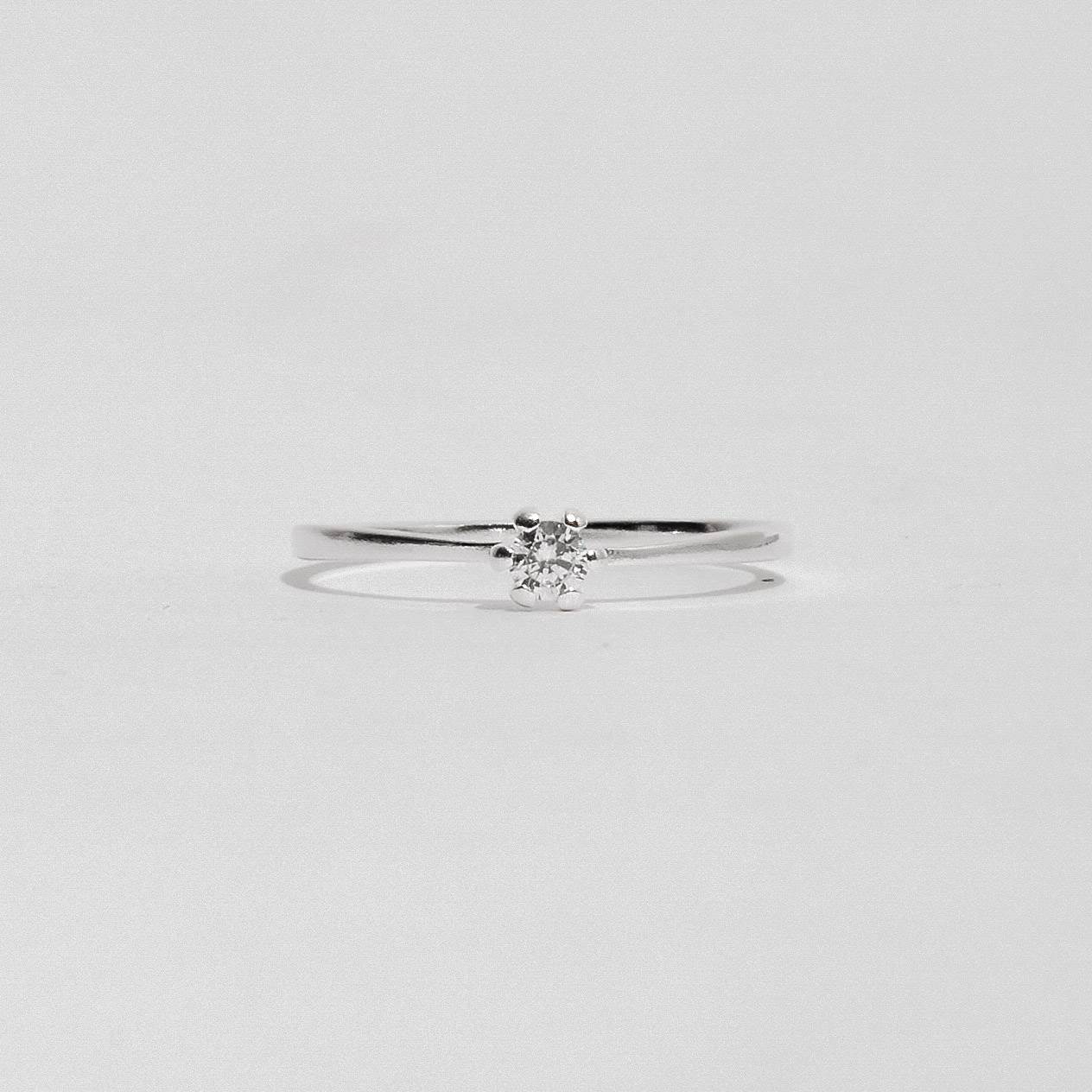 Imagem Anel solitário zircônia 3mm garras