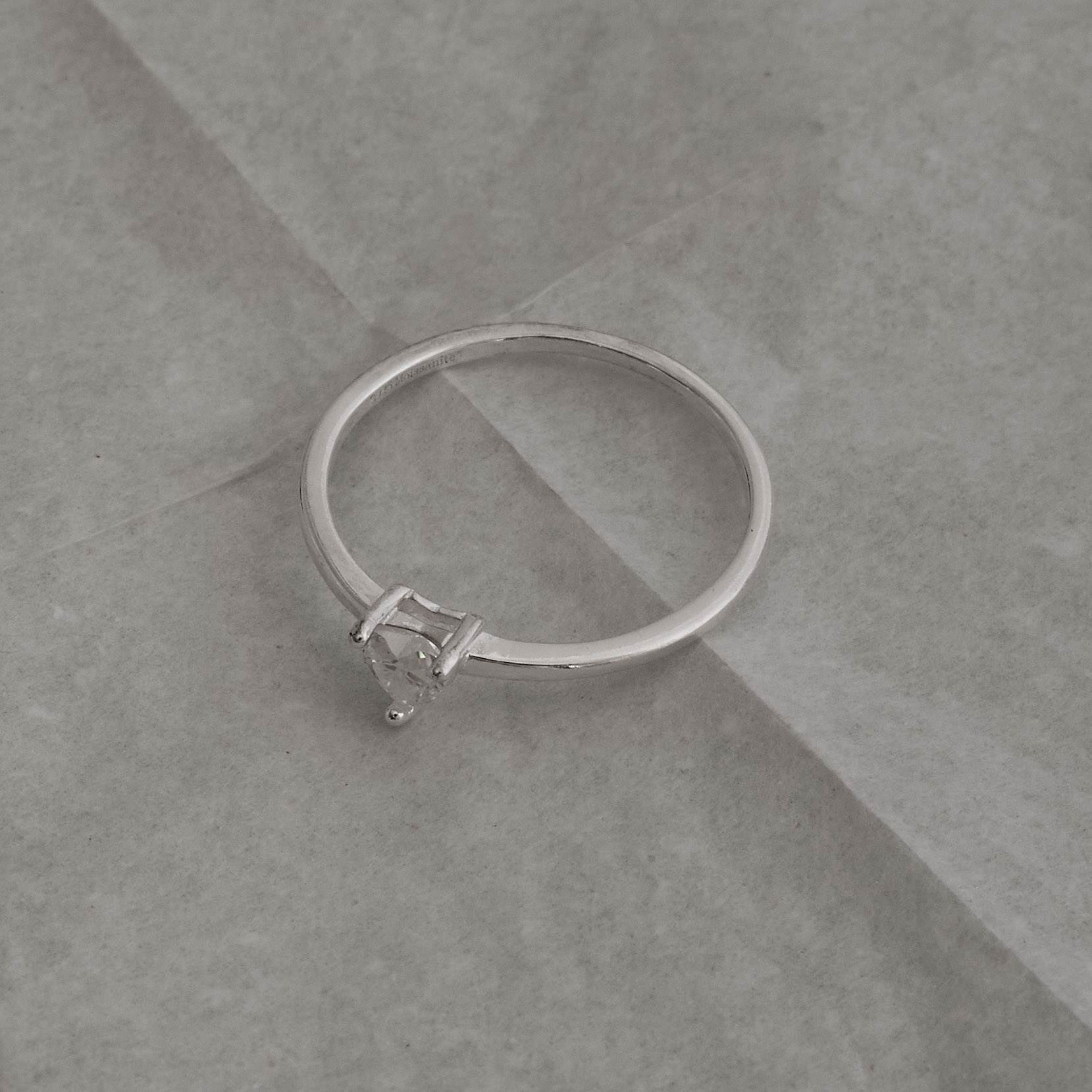 Imagem Secundária Anel solitário moissanite coração 4x4mm