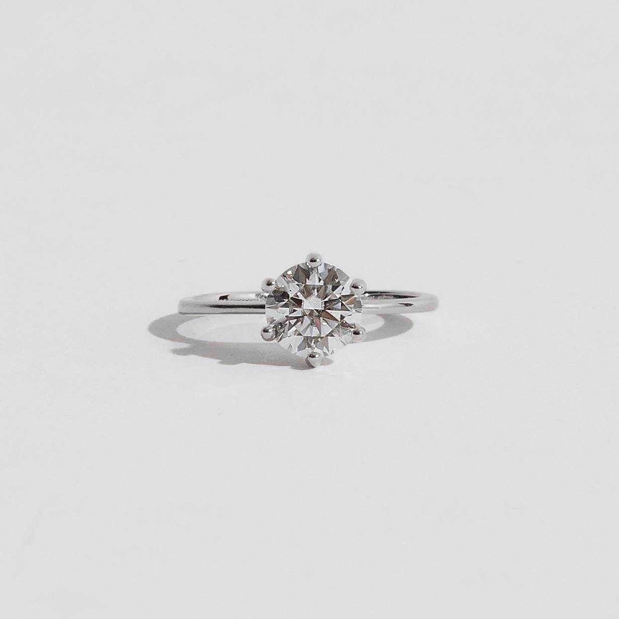 Imagem Anel solitário moissanite cristal 7mm ródio