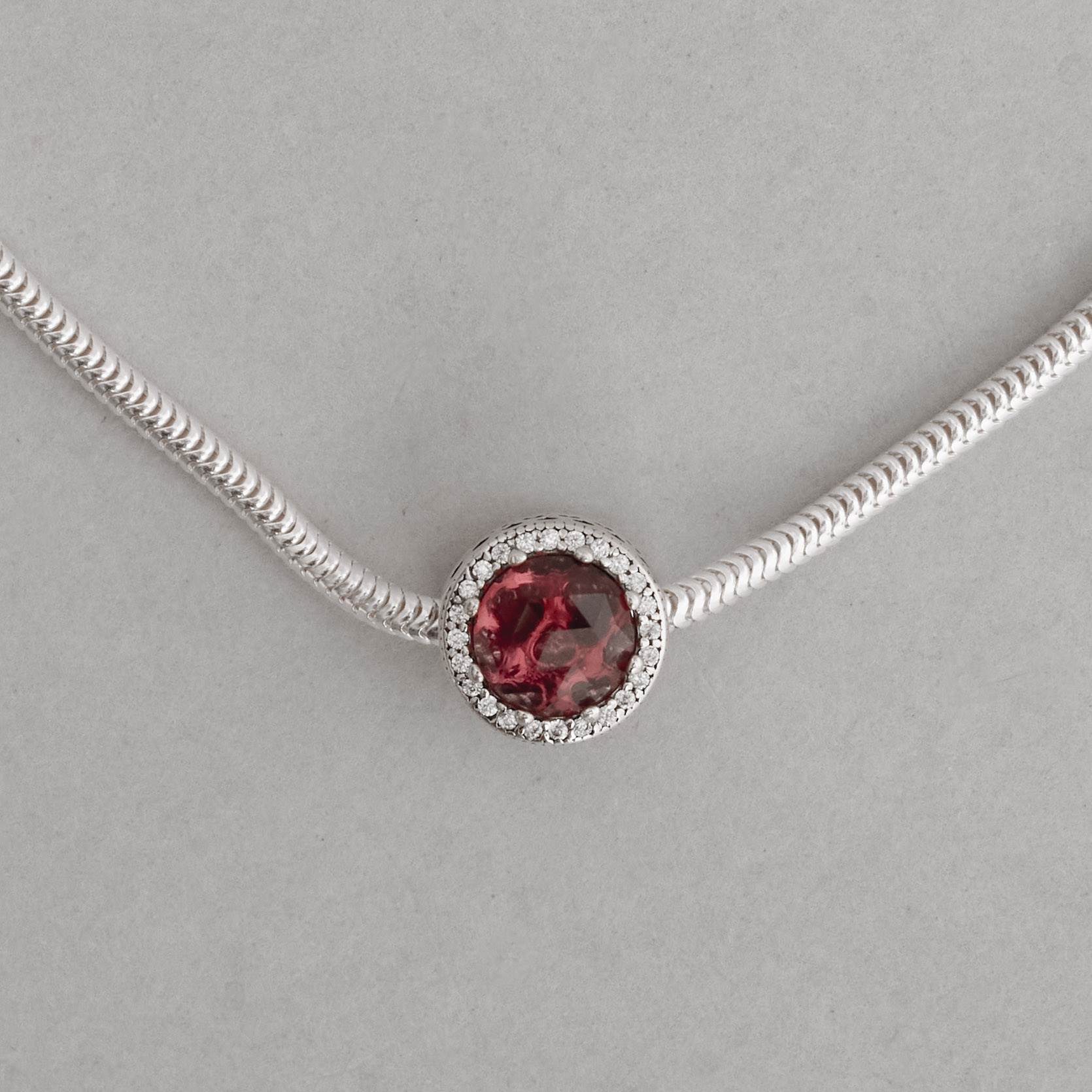Imagem Secundária Berloque separador zircônia cereja com cravejado detalhe corações vazados 12mm envelhecido