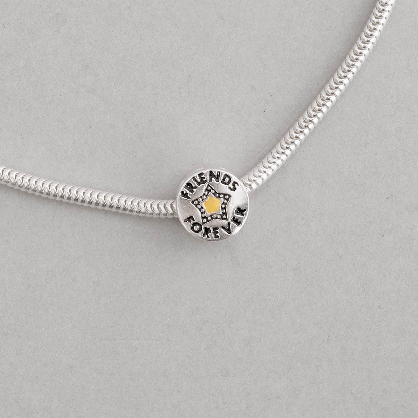 Imagem Secundária Berloque separador friends forever resina 10mm detalhe corações vazados