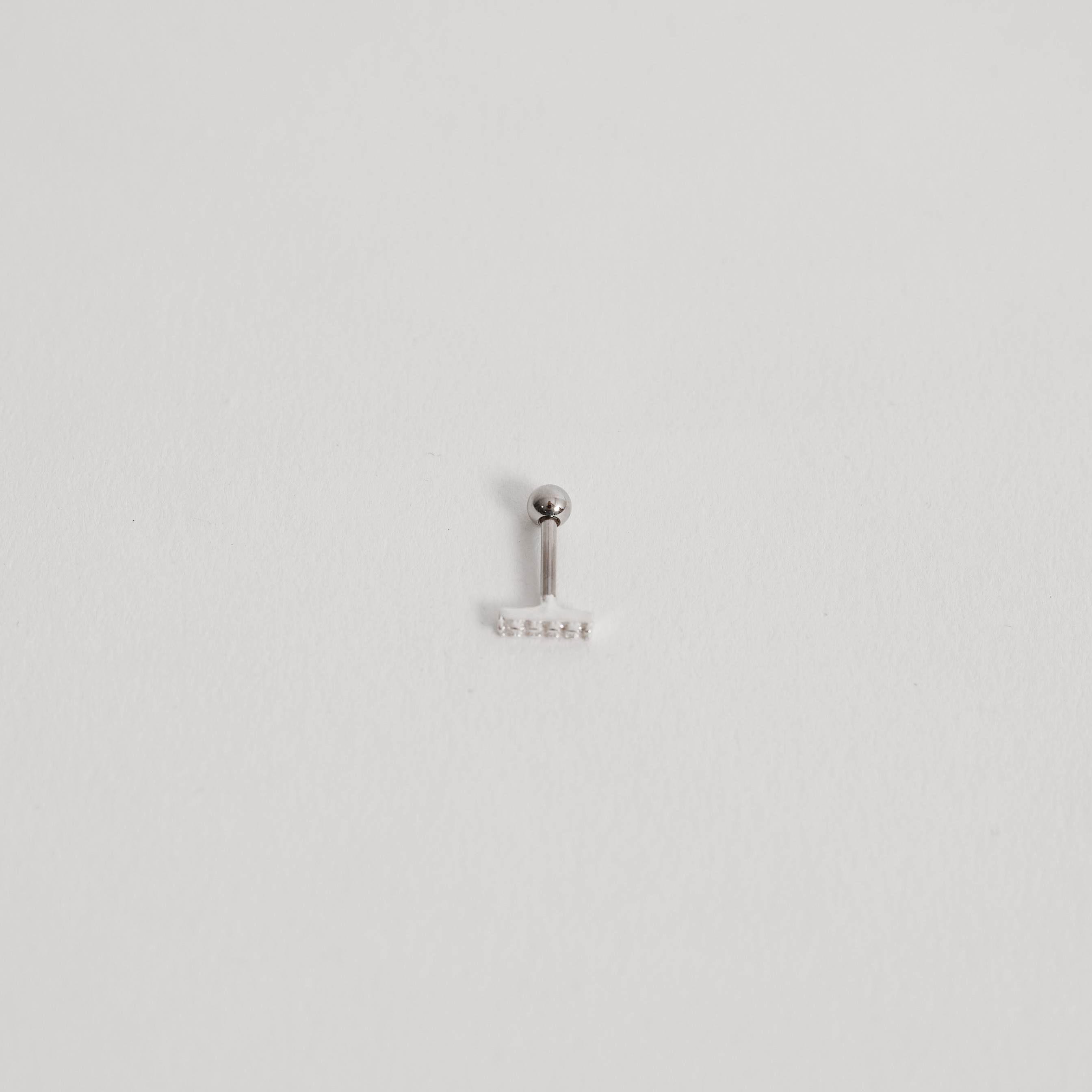 Imagem Secundária Piercing haste palito cravejado 6mm