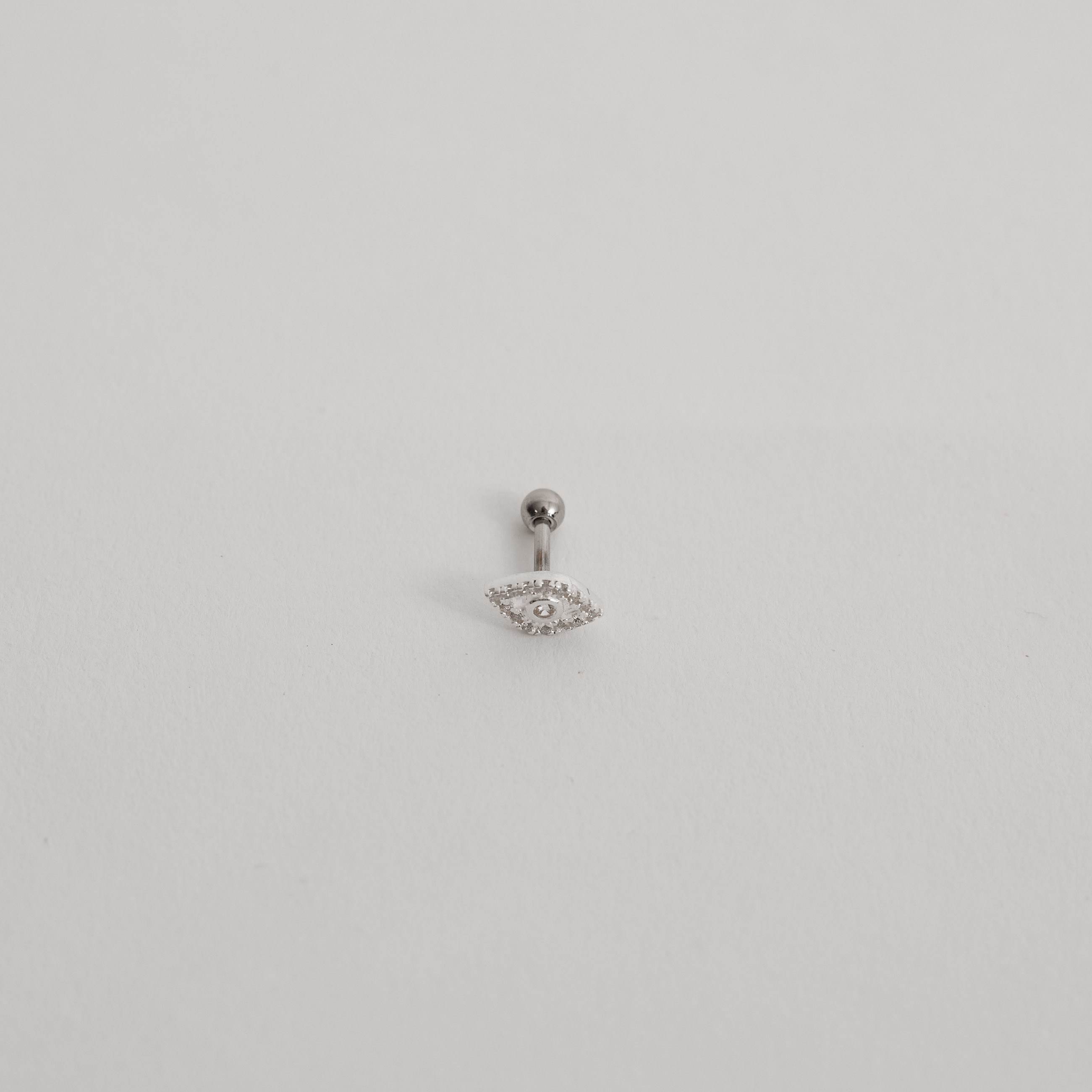 Imagem Secundária Piercing haste olho cravejado 8mm