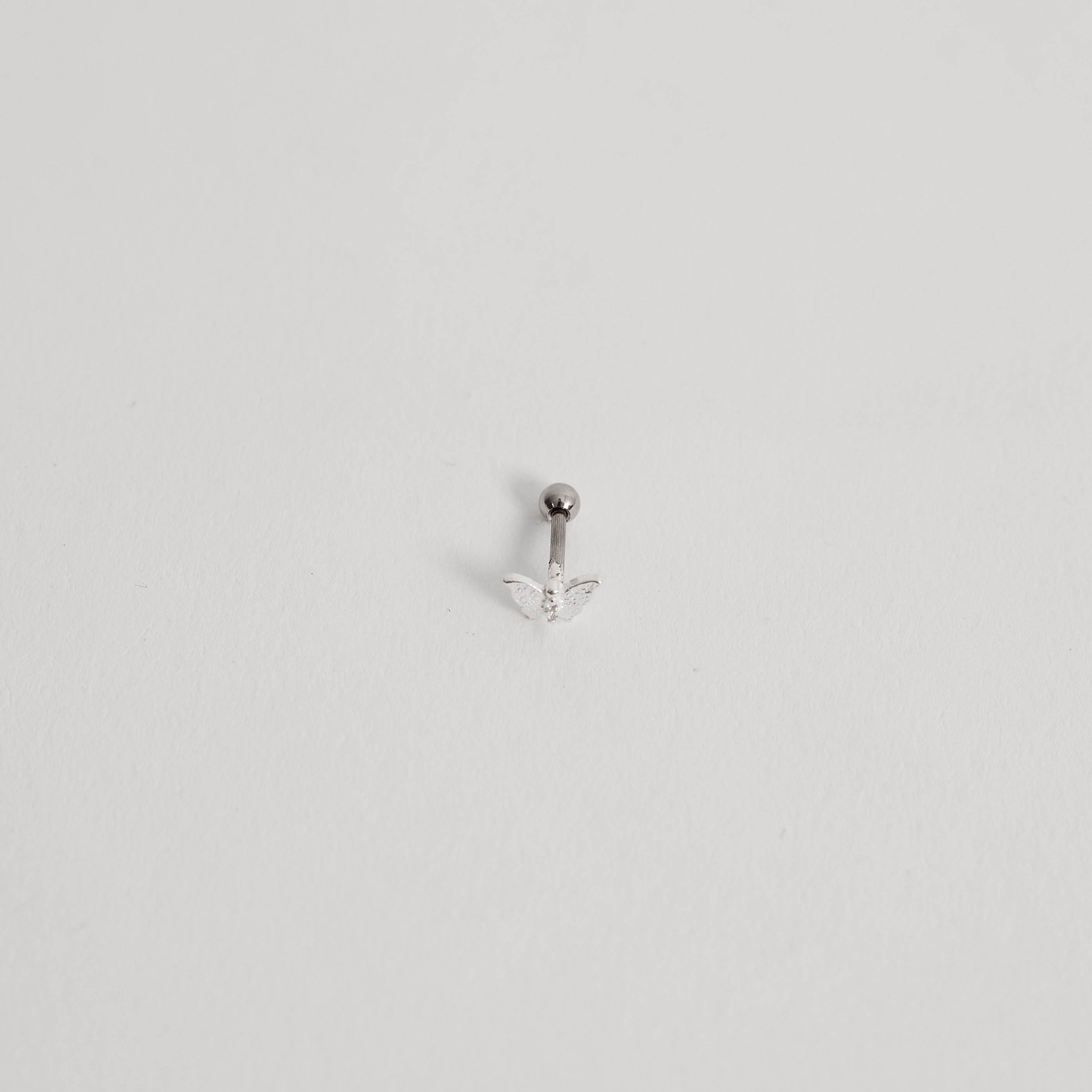Imagem Secundária Piercing haste borboleta com zircônias 7mm