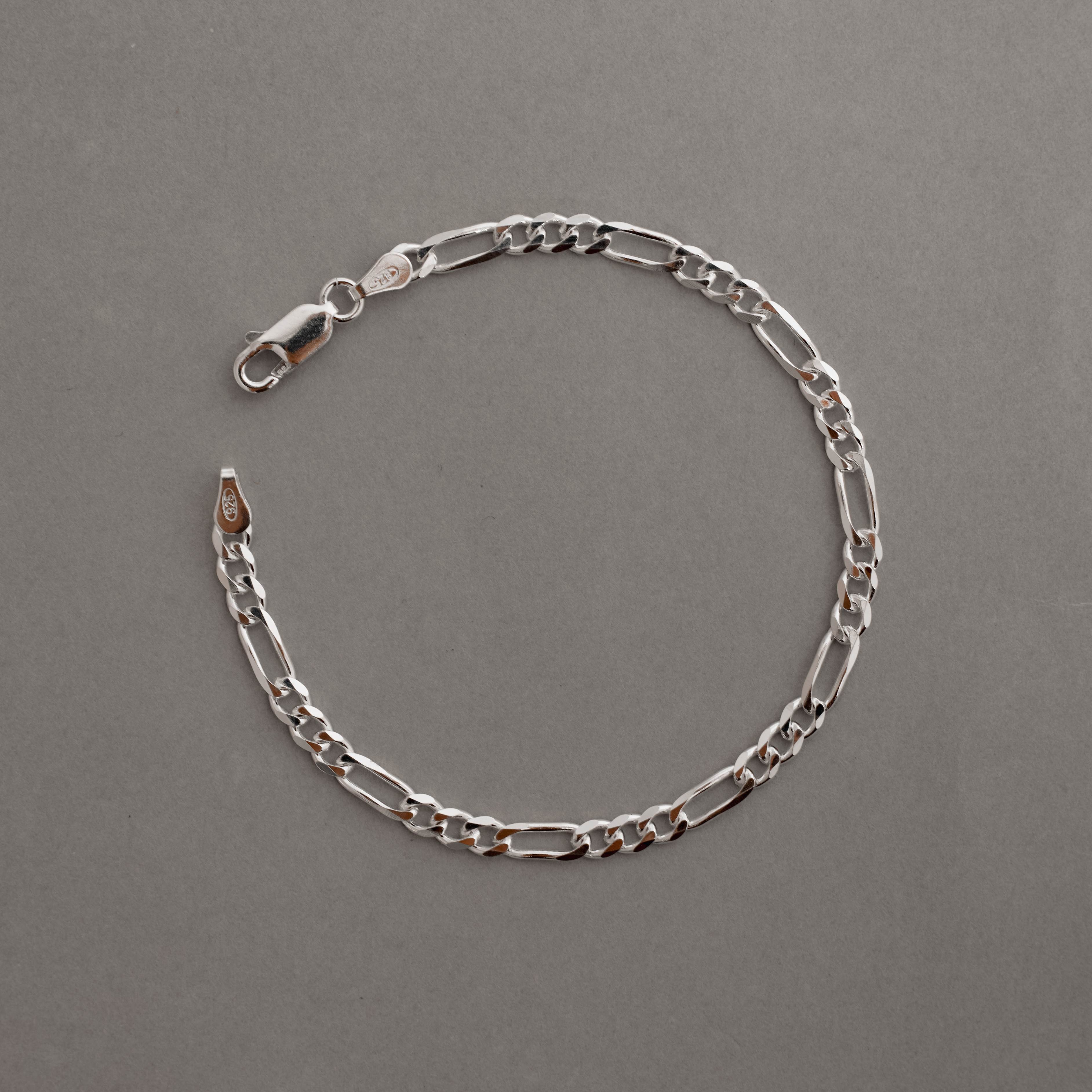 Imagem Pulseira infantil corrente 3x1 flat 3.8 17cm