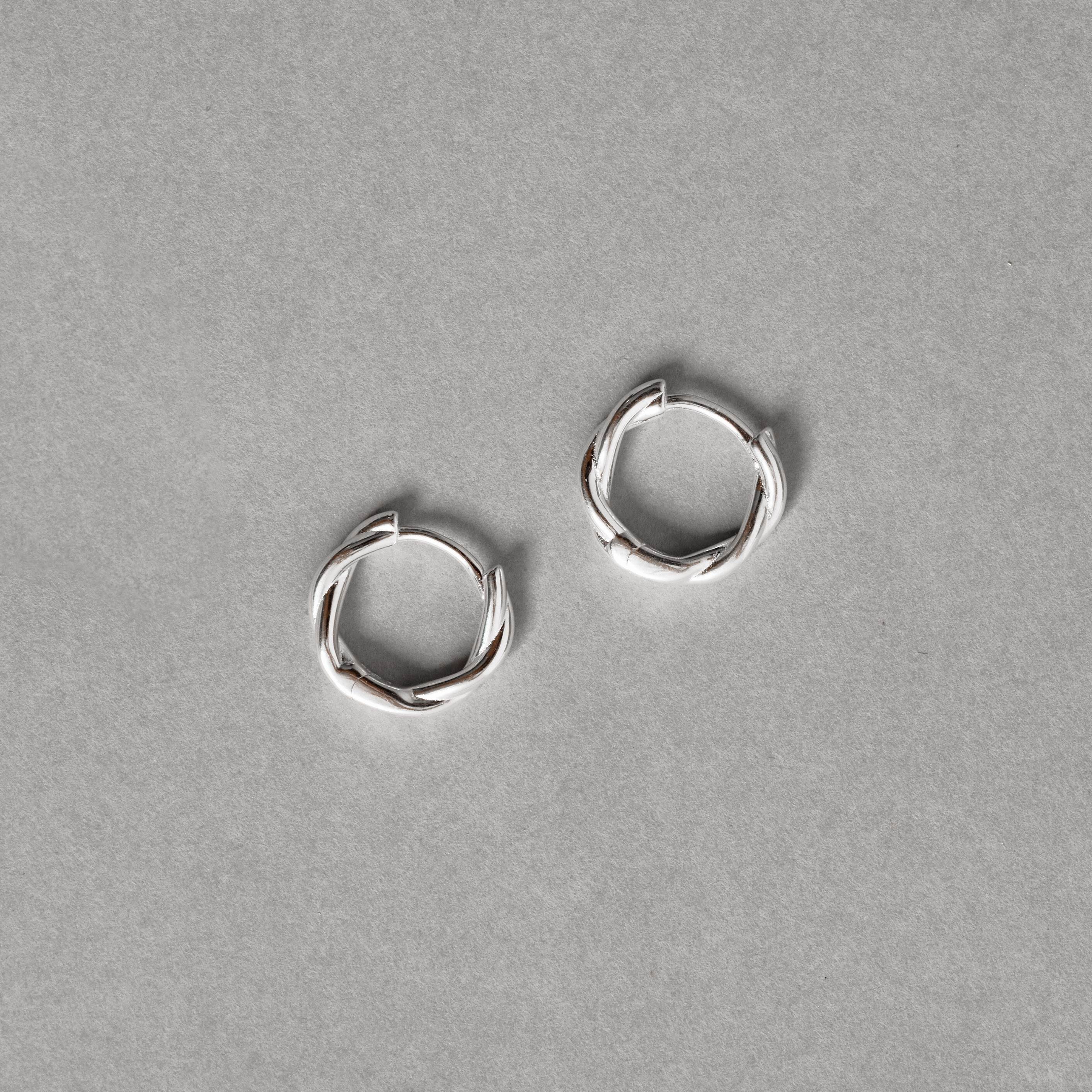 Argola click trançada 13mm