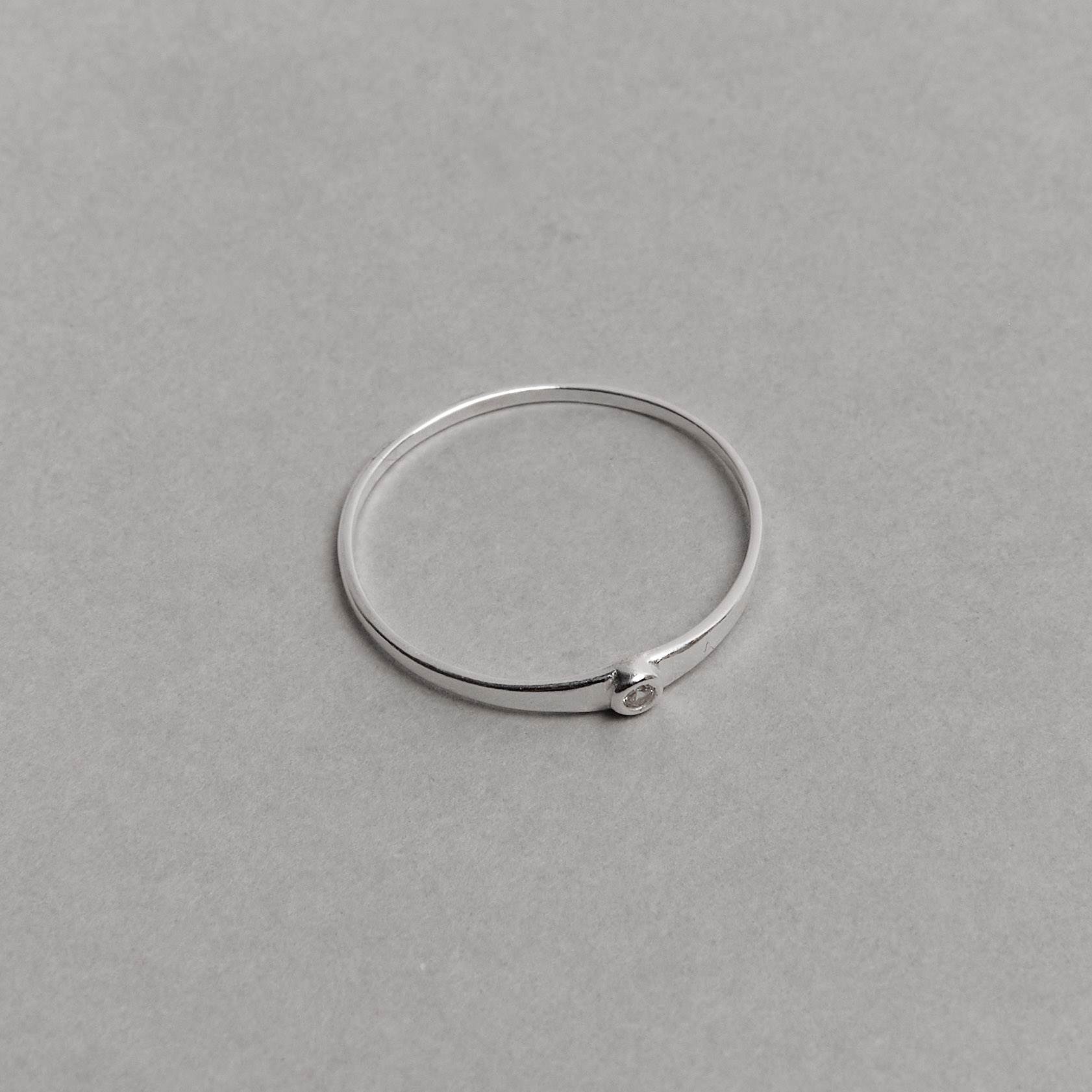 Imagem Secundária Anel solitário mini zircônia