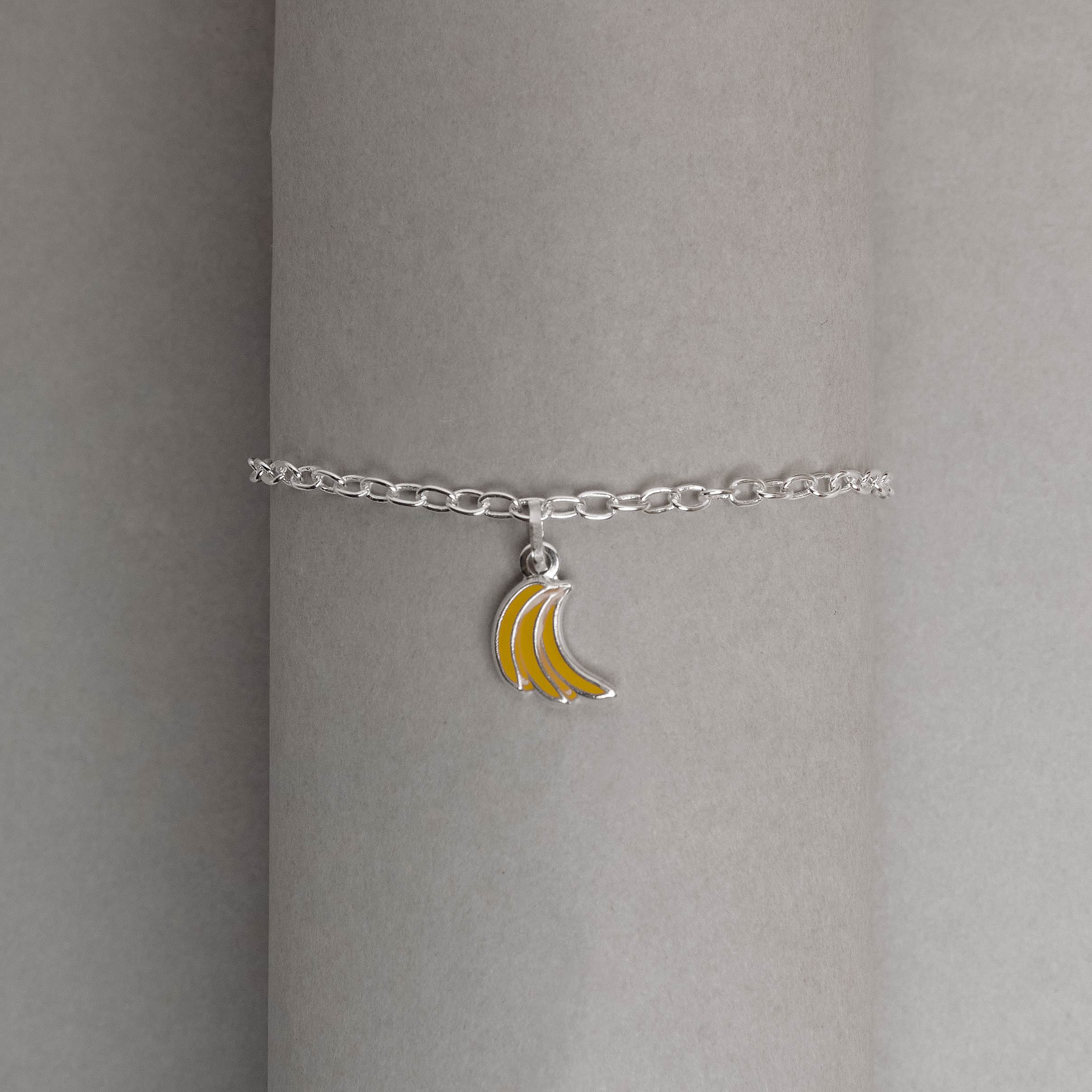 Imagem Secundária Pulseira infantil pingentes bananas resina 10mm
