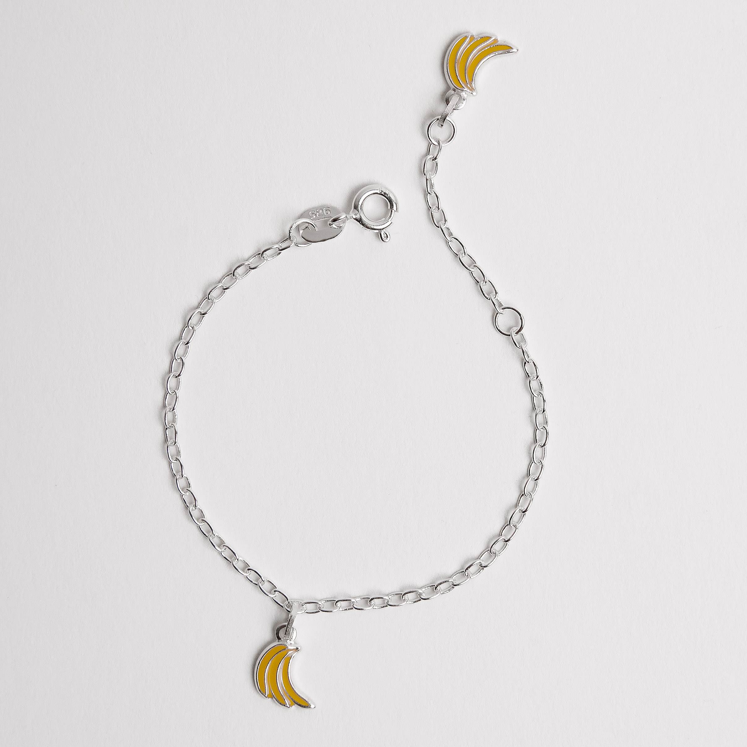Imagem Pulseira infantil pingentes bananas resina 10mm