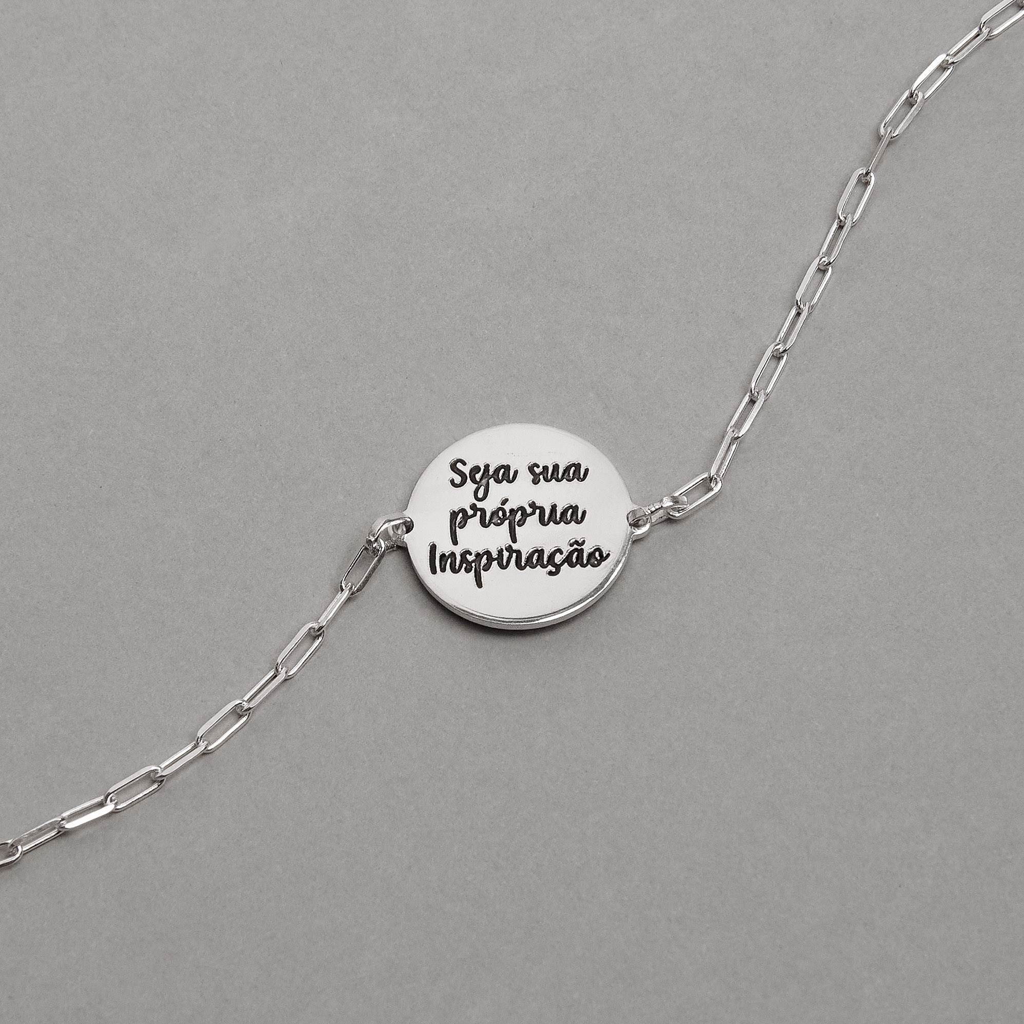 Imagem Secundária Pulseira entremeio medalha seja sua própria inspiração resina 15mm