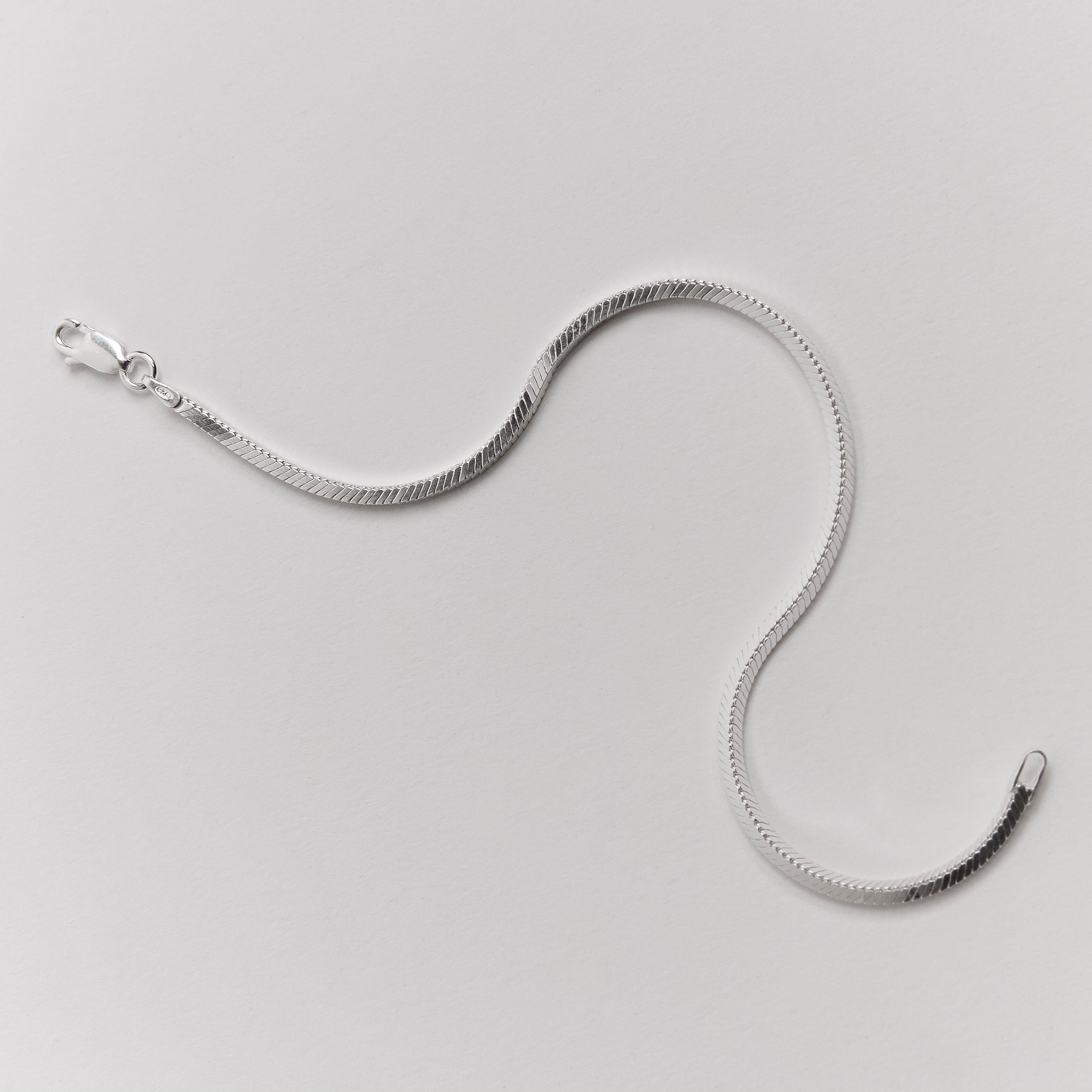 Pulseira corrente rabo de rato fio quadrado 1.8
