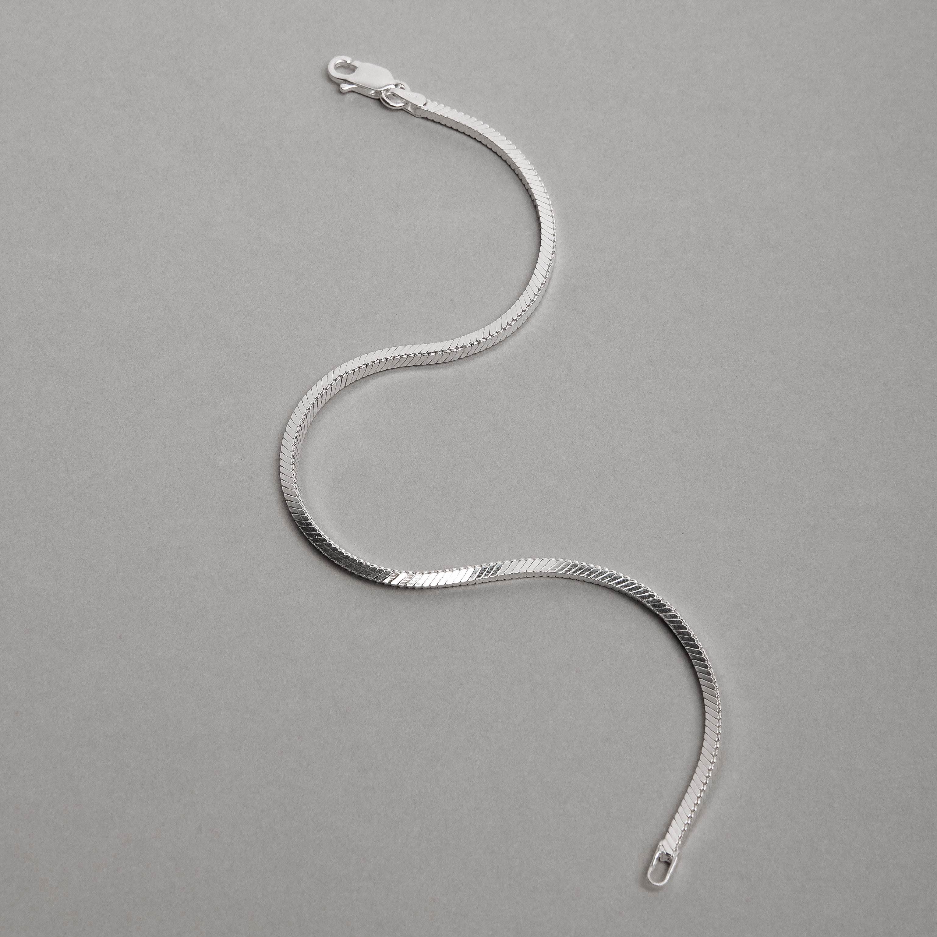 Pulseira corrente rabo de rato fio quadrado 1.8