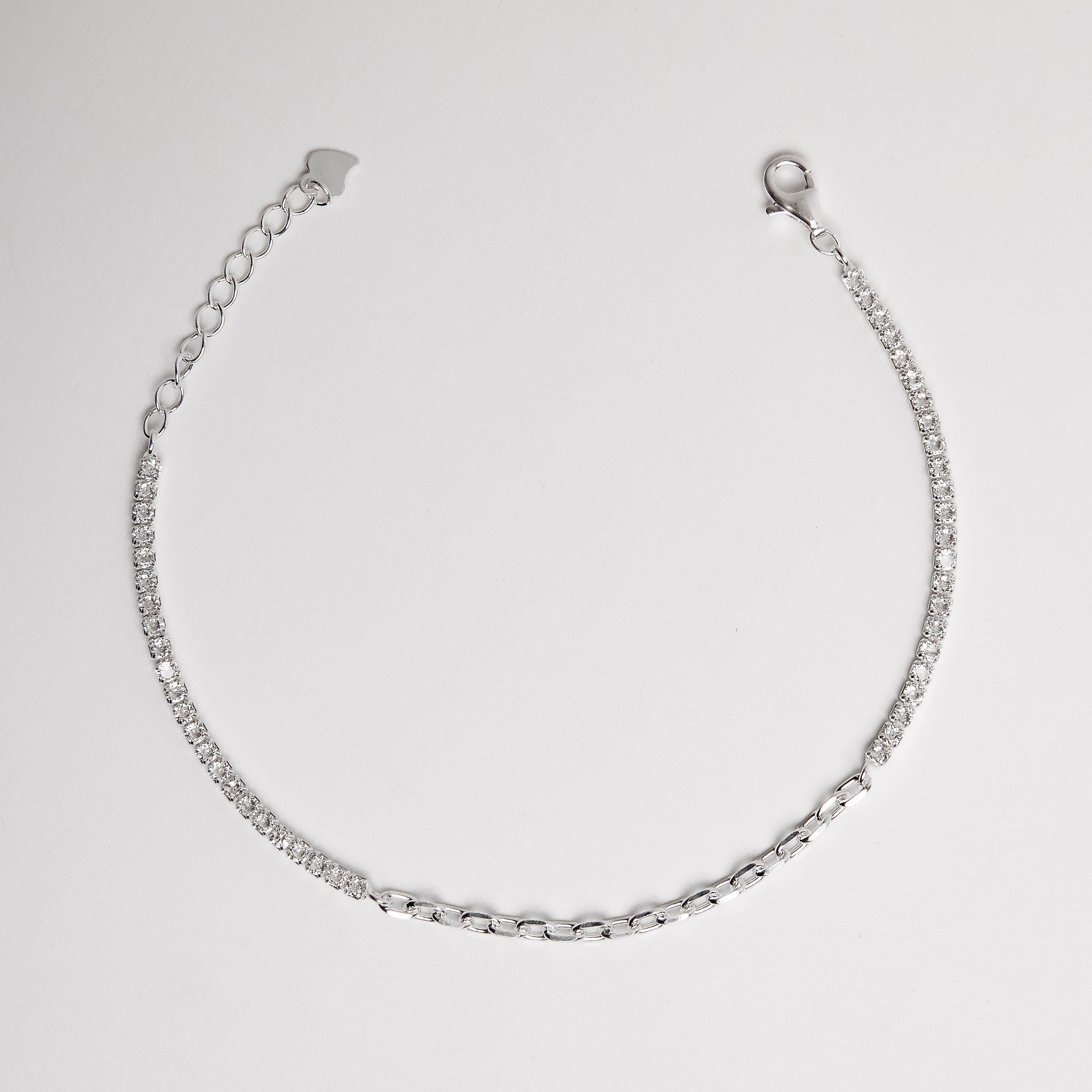 Imagem Pulseira entremeio Riviera 2.2 e corrente cadeado 17,5cm com alongadora