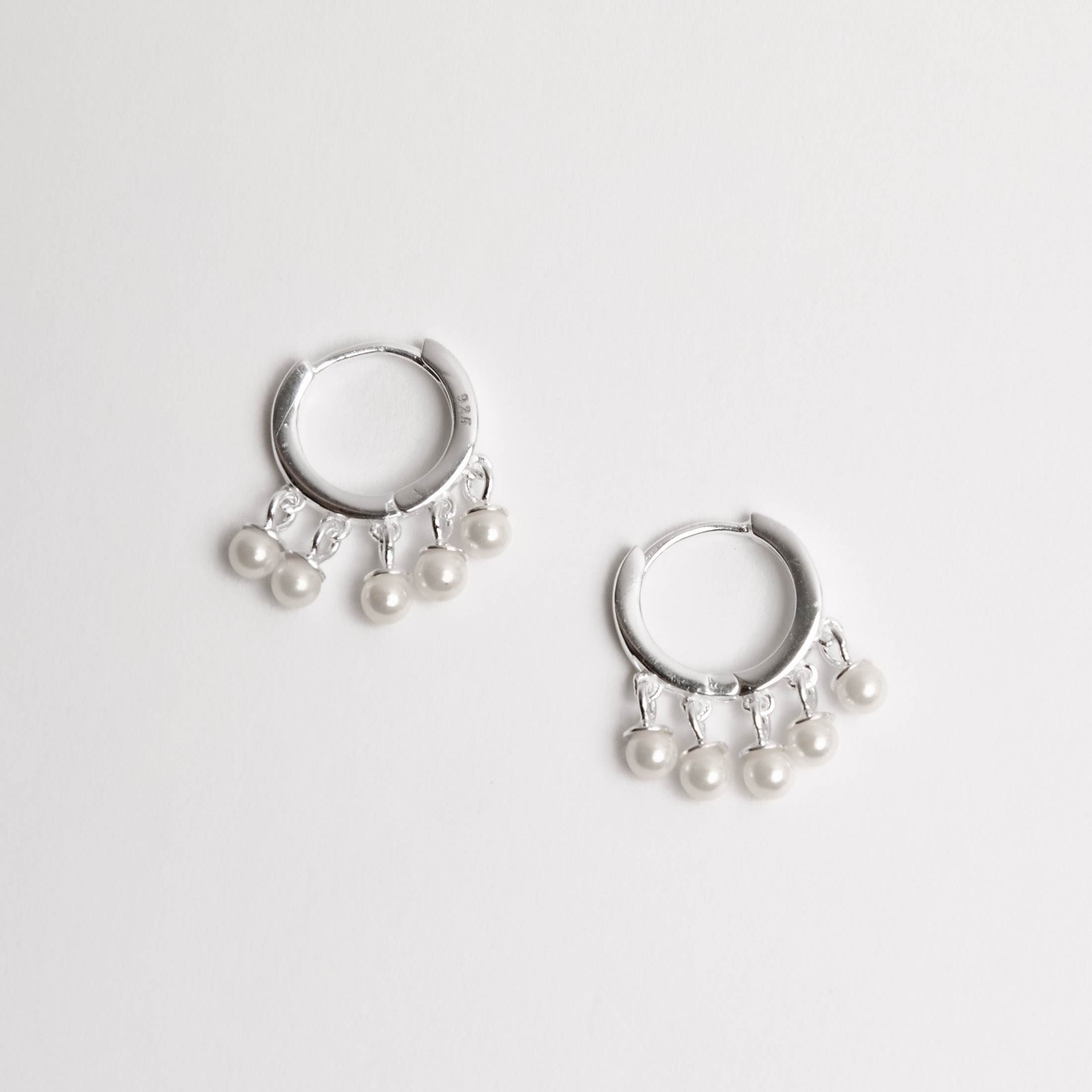 Argola click 11mm pingentes pérolas