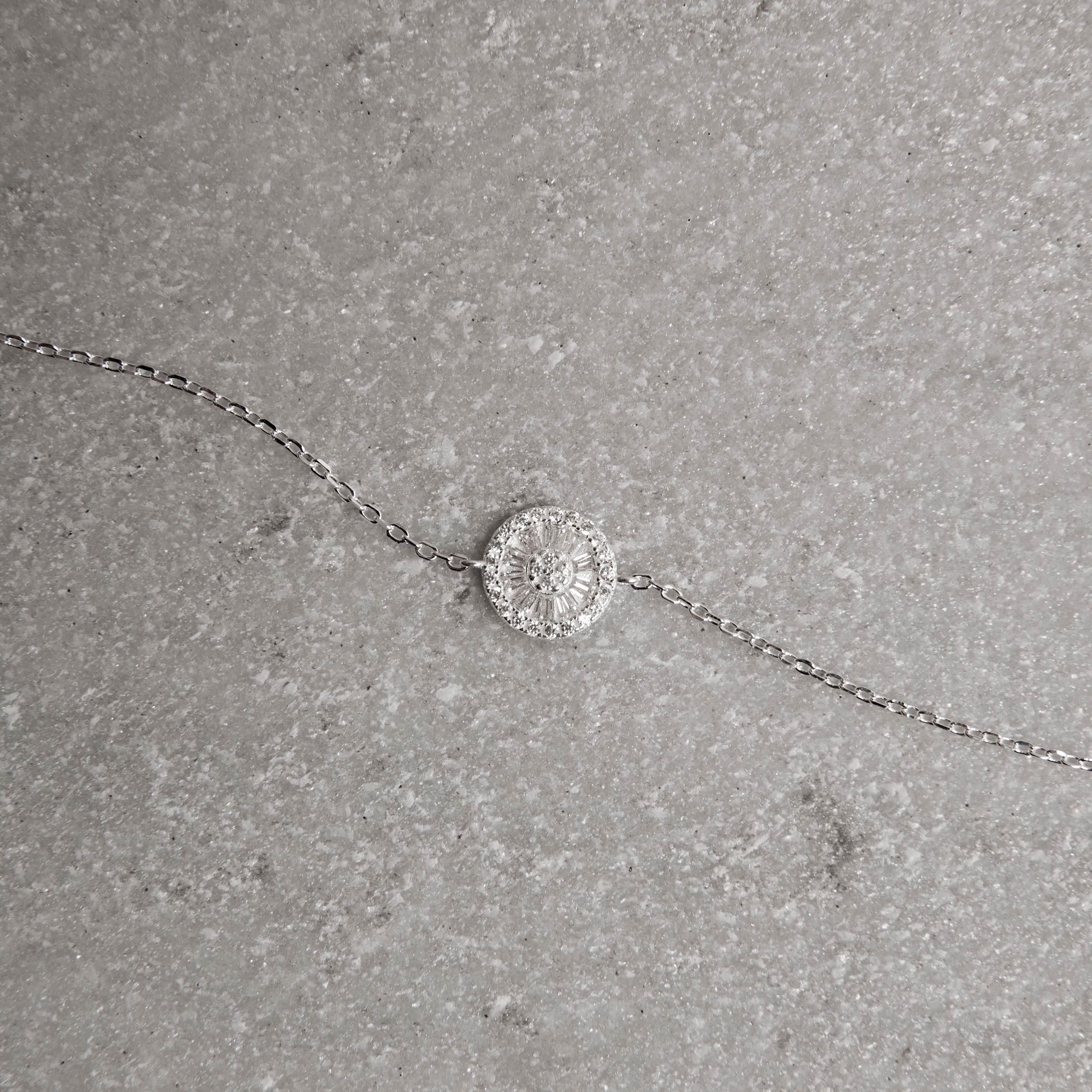Pulseira entremeio botão cravejado 9mm corrente cadeado 16+5cm