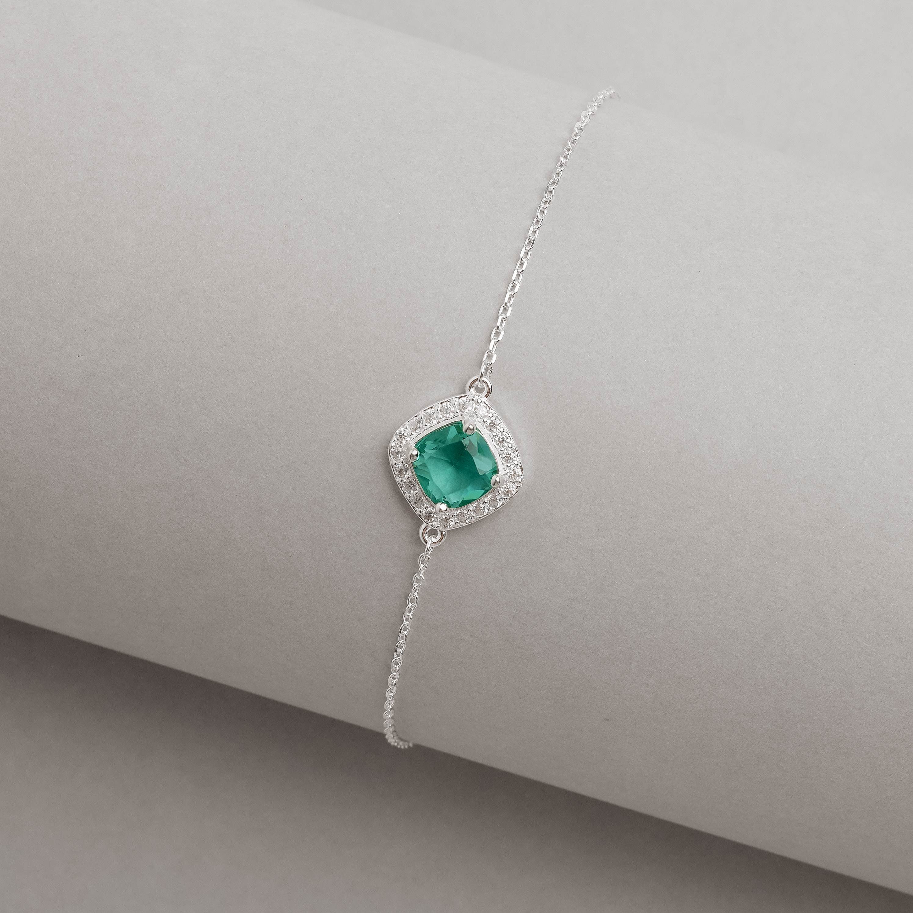 Imagem Secundária Pulseira entremeio zircônia losango turmalina com cravejado 12mm 16+4cm