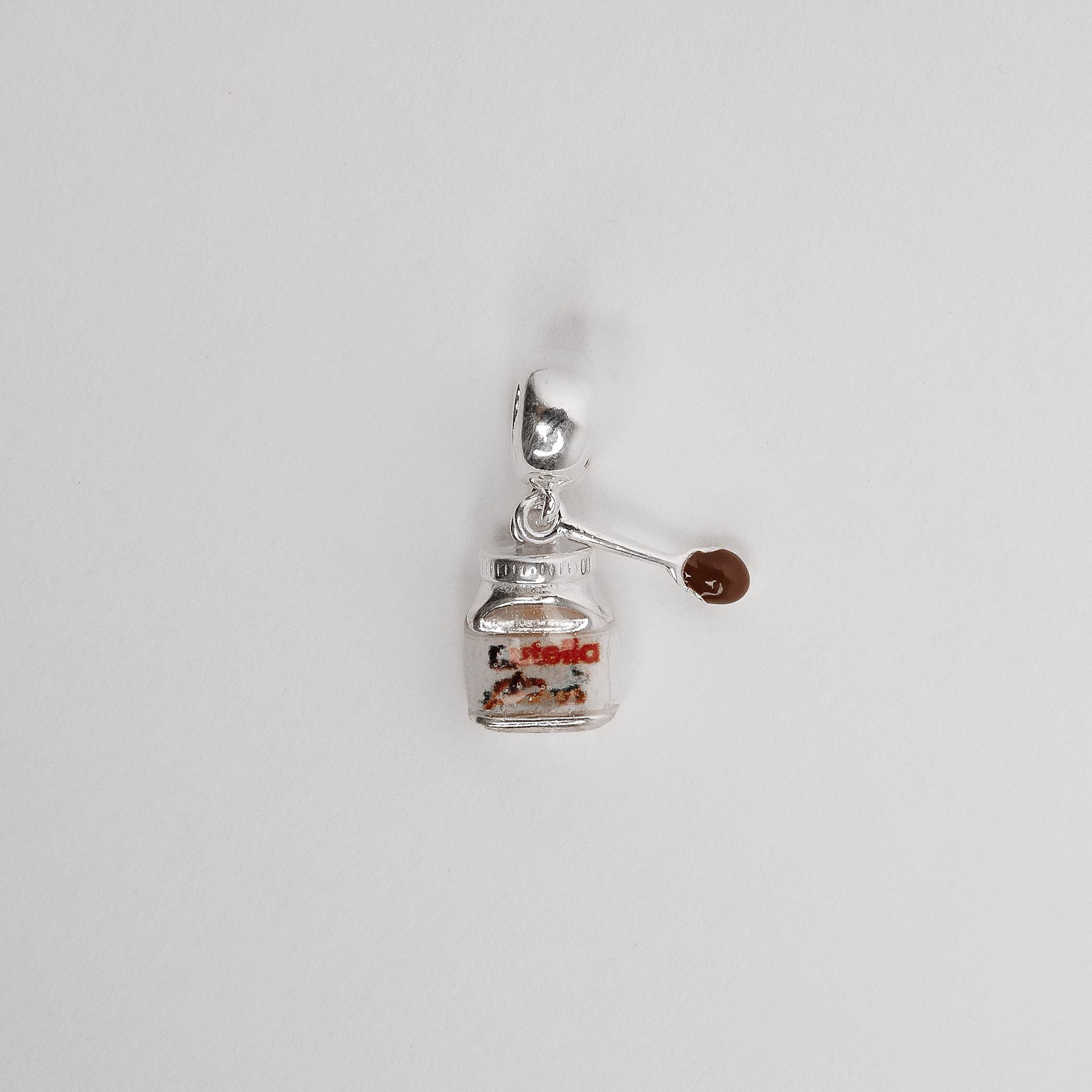 Berloque pingente Nutella 10mm resina