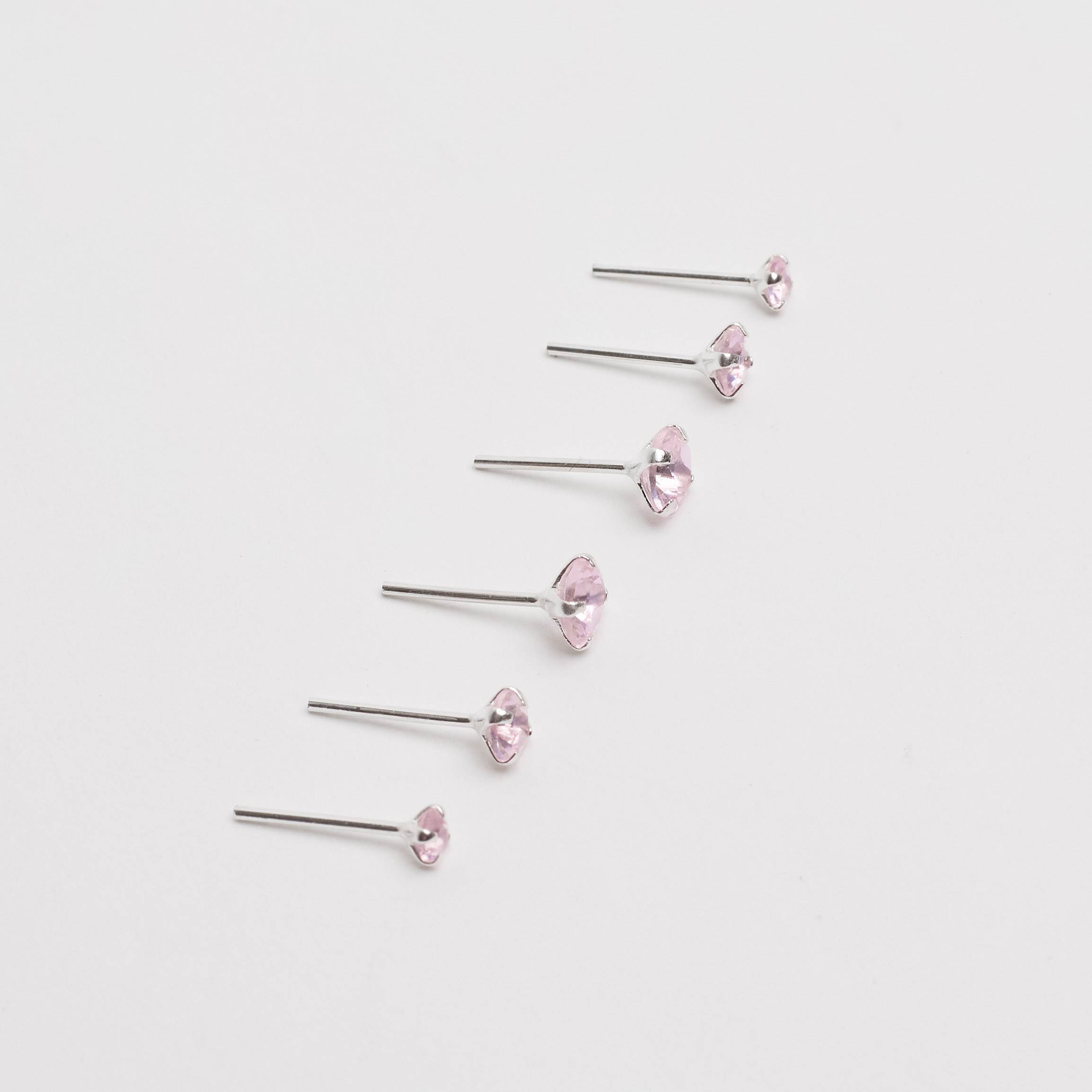 Imagem Secundária Trio zircônia redonda 3, 4 e 5mm rosa