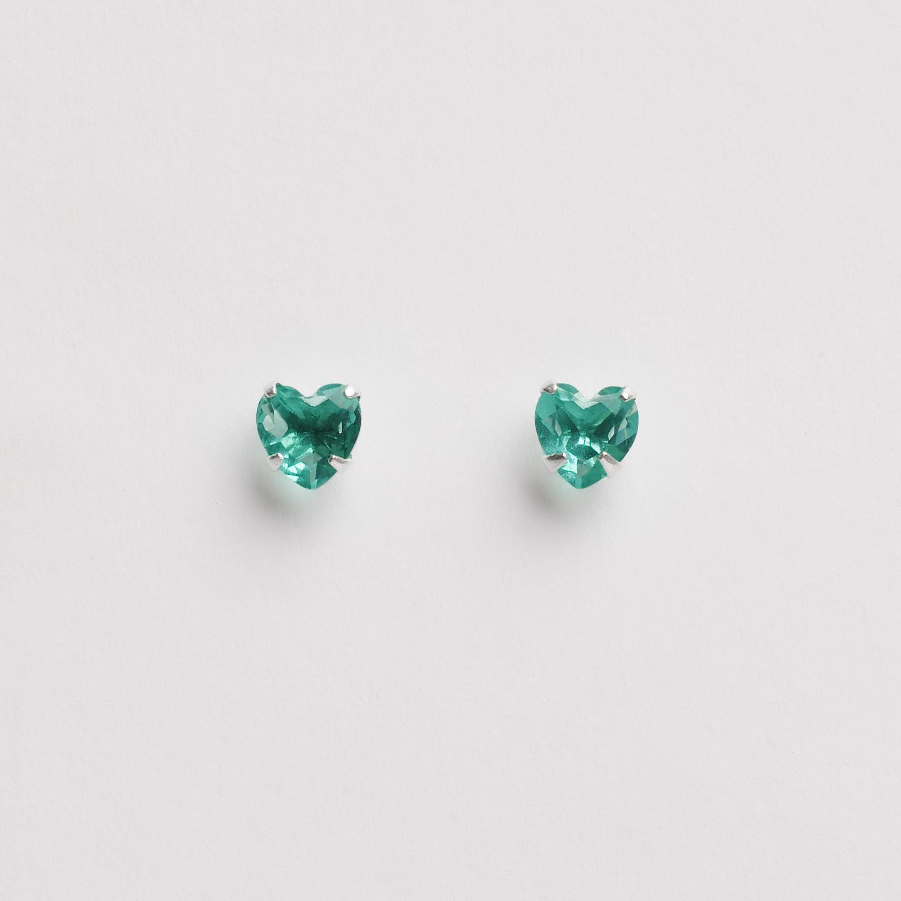 Imagem Brinco zircônia coração turmalina 6mm