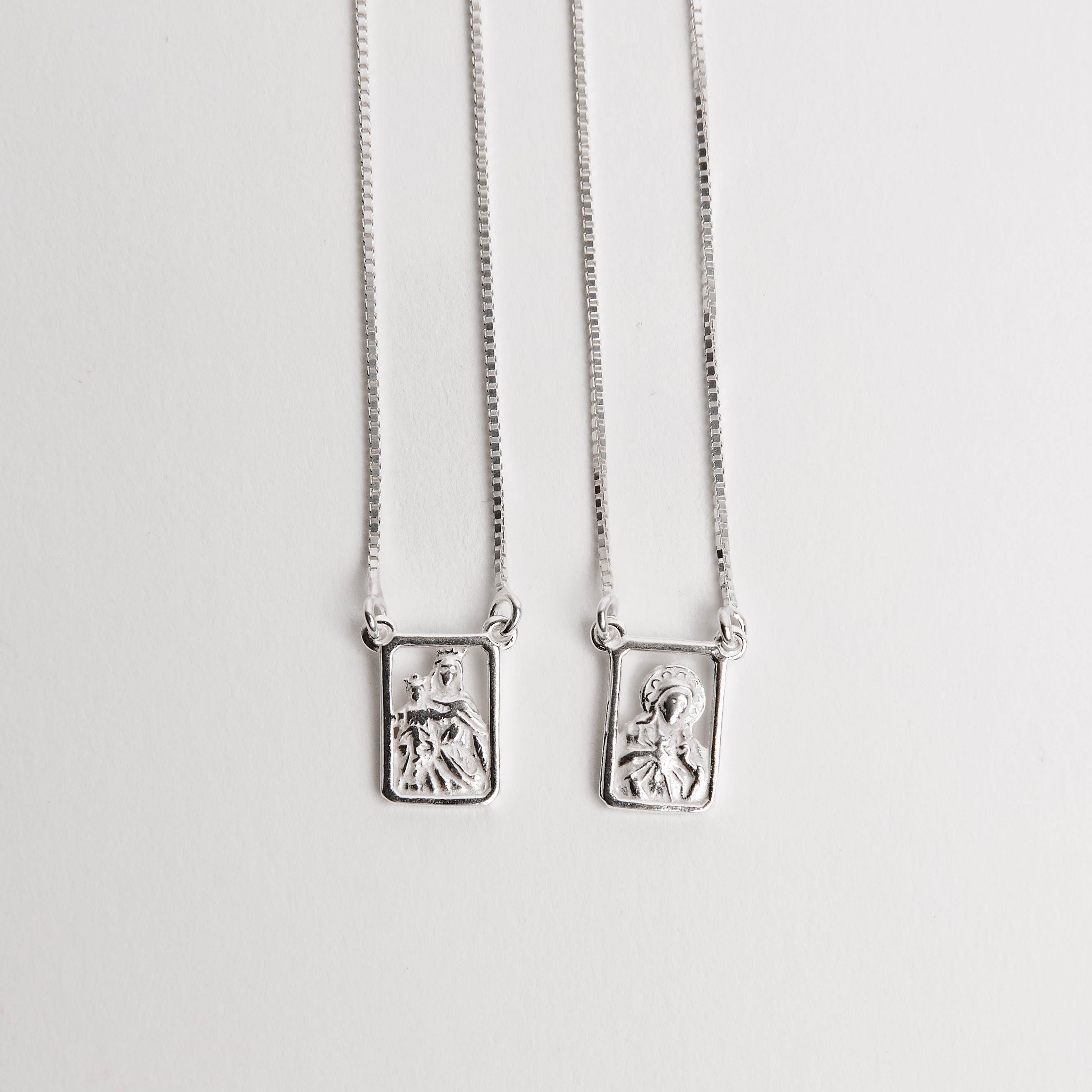 Escapulário tradicional medalhas vazadas v15 70cm