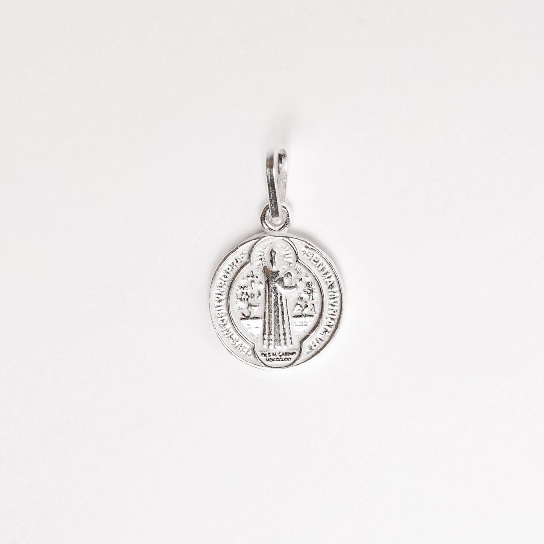 Pingente medalha São Bento 12mm