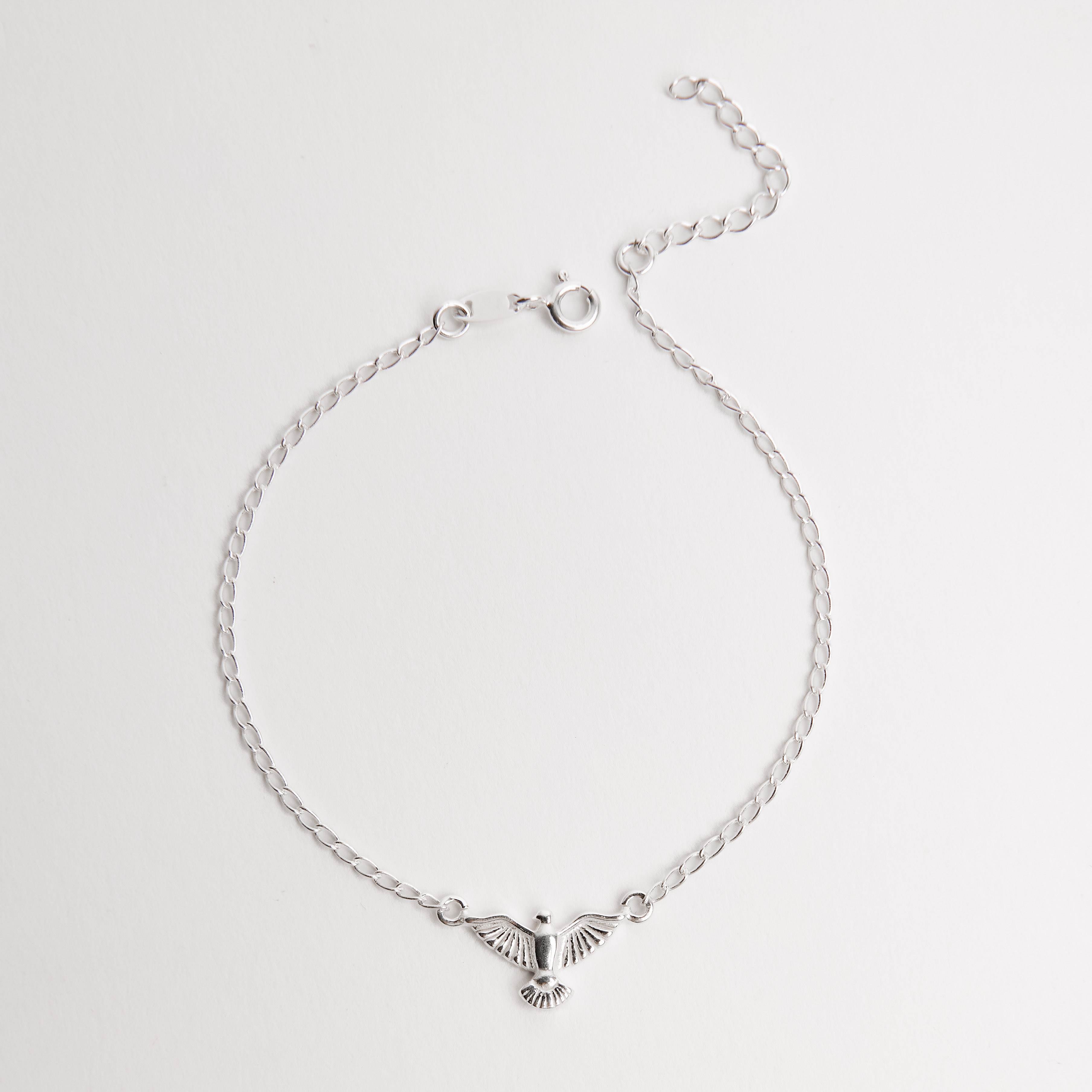 Pulseira entremeio Espírito Santo 14mm corrente grumet 17+3cm