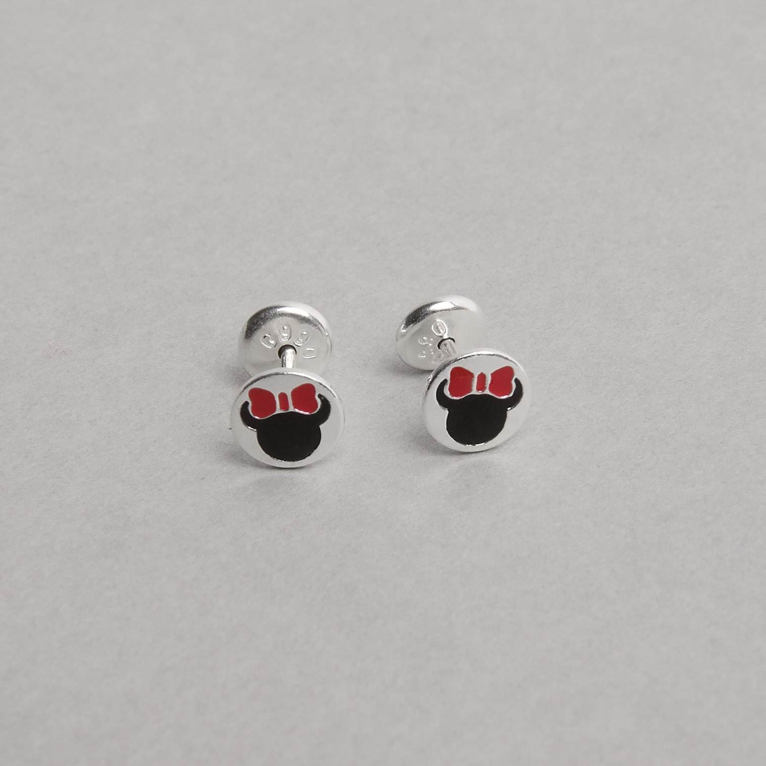 Imagem Secundária Brinco infantil medalha minnie resina 6mm tarraxa baby