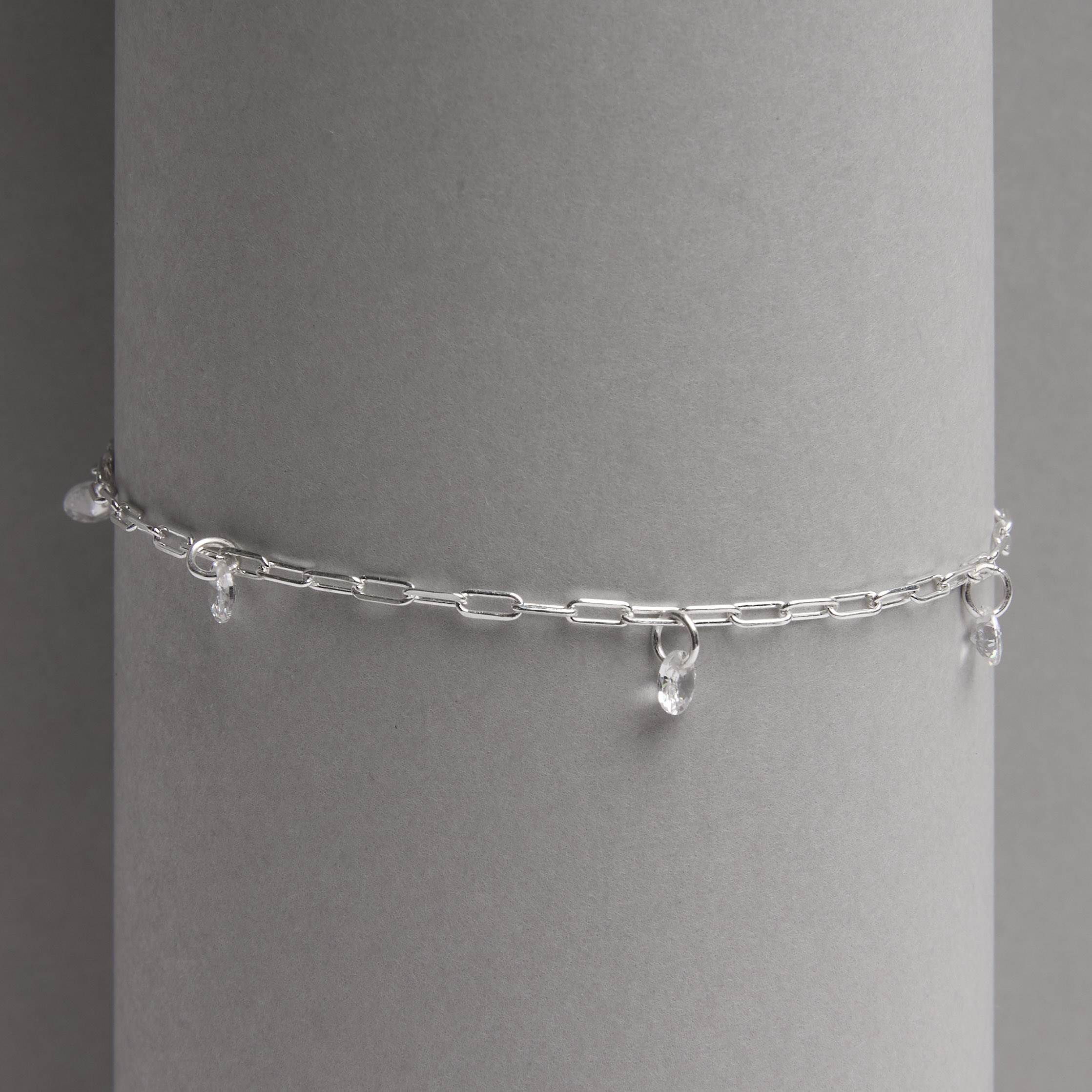 Imagem Secundária Pulseira pingentes zircônias 4mm corrente cartier 16+3cm