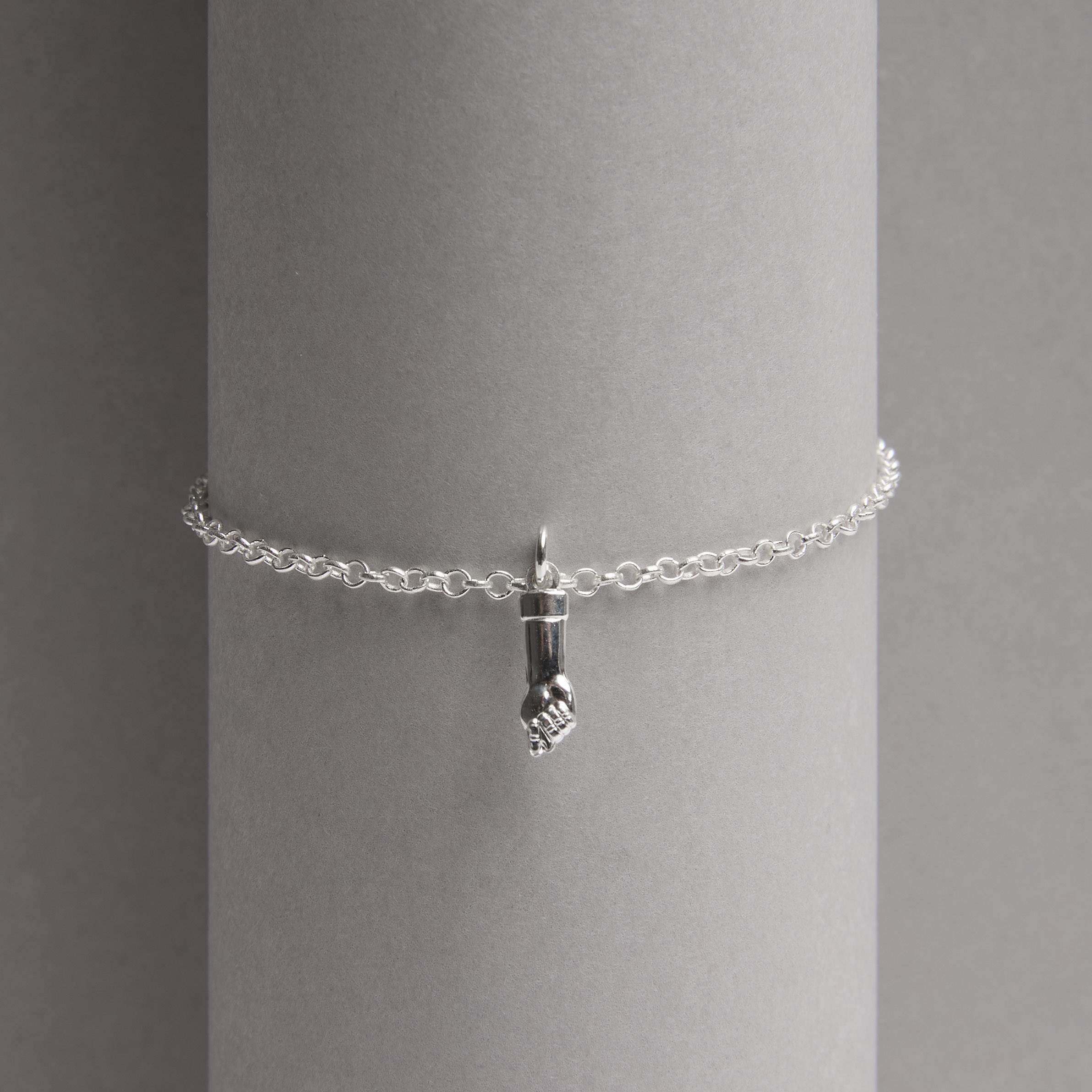 Imagem Secundária Pulseira pingente figa 10mm corrente elo português 15cm