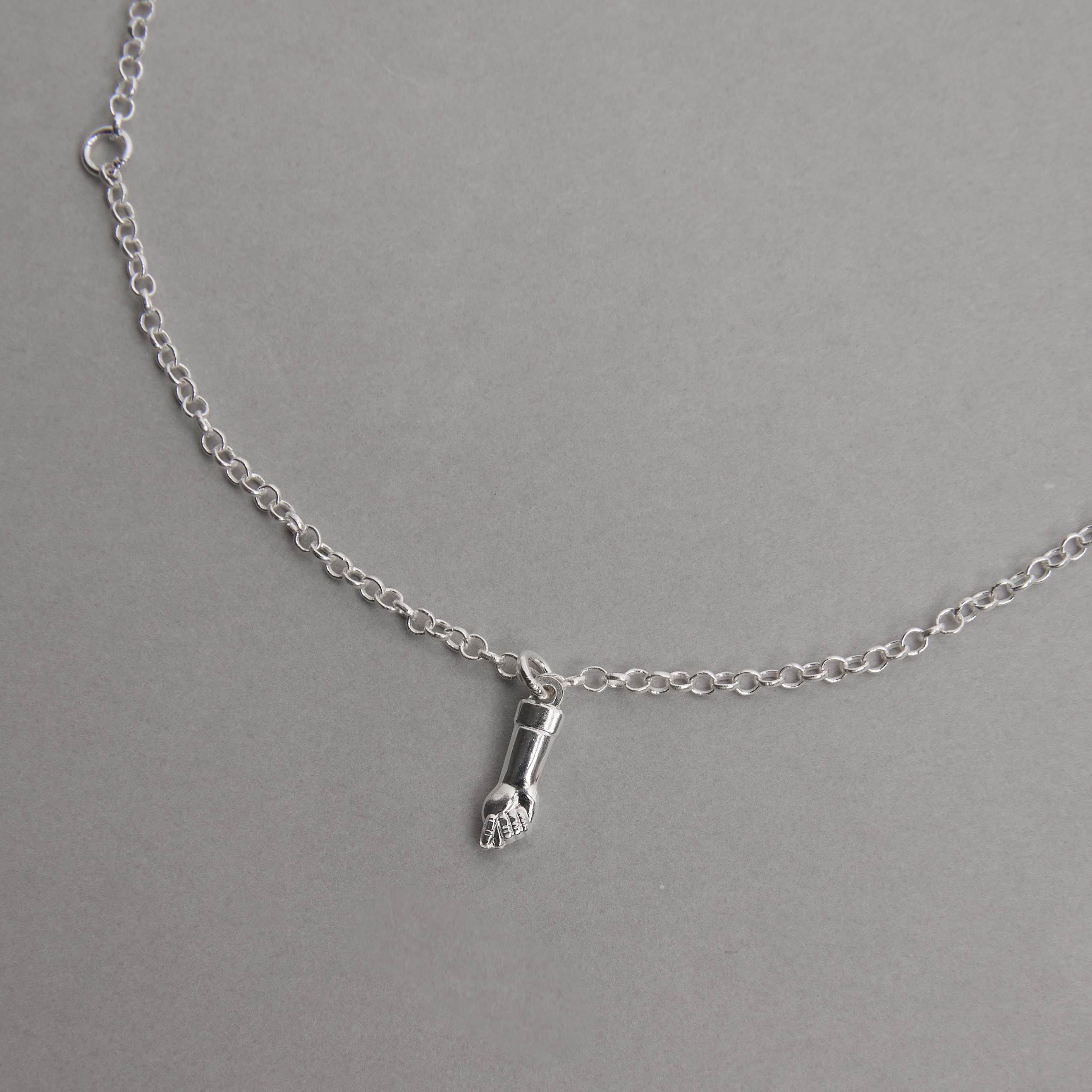 Pulseira pingente figa 10mm corrente elo português 15cm